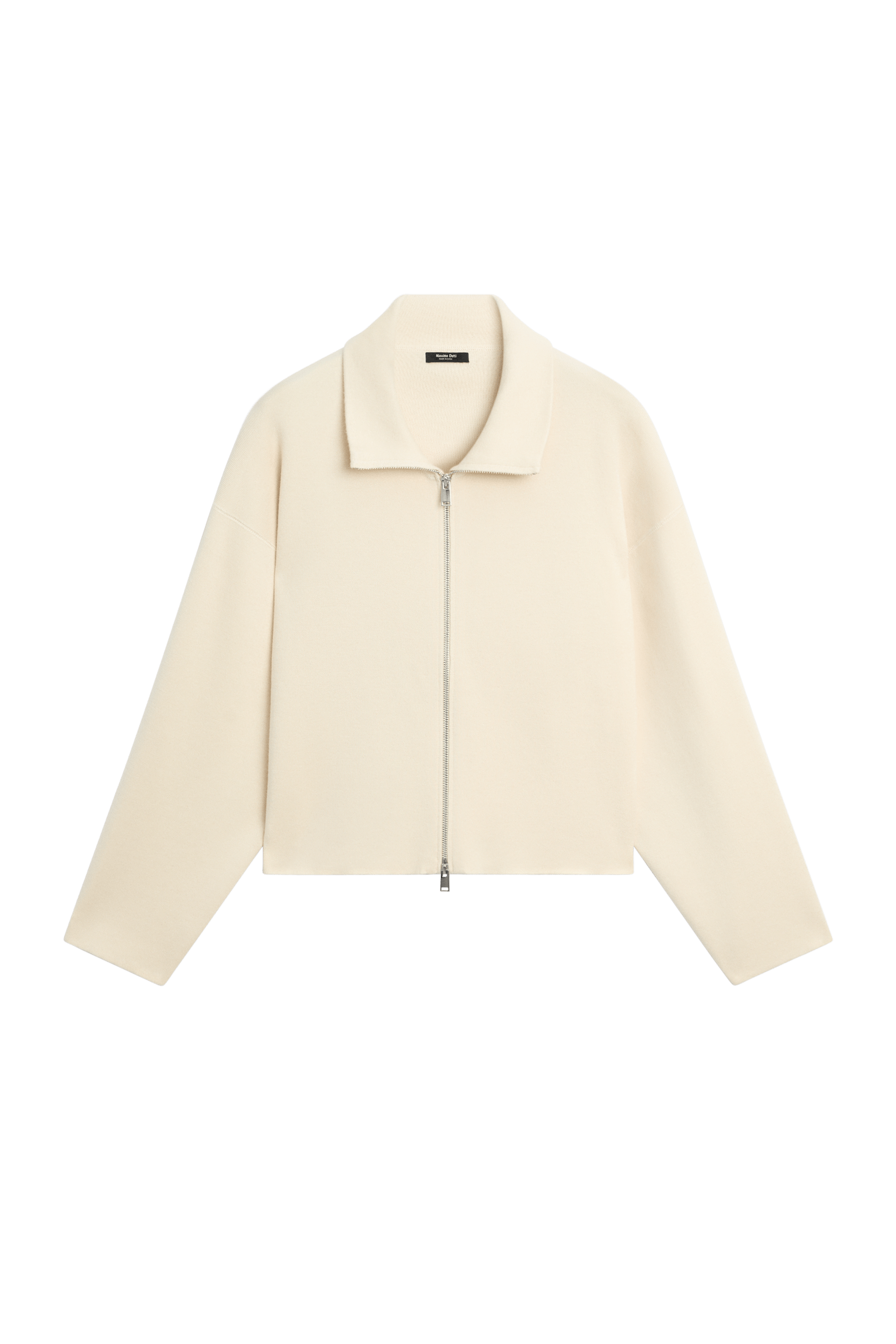 Massimo Dutti Pamuklu fermuarlı triko ceket