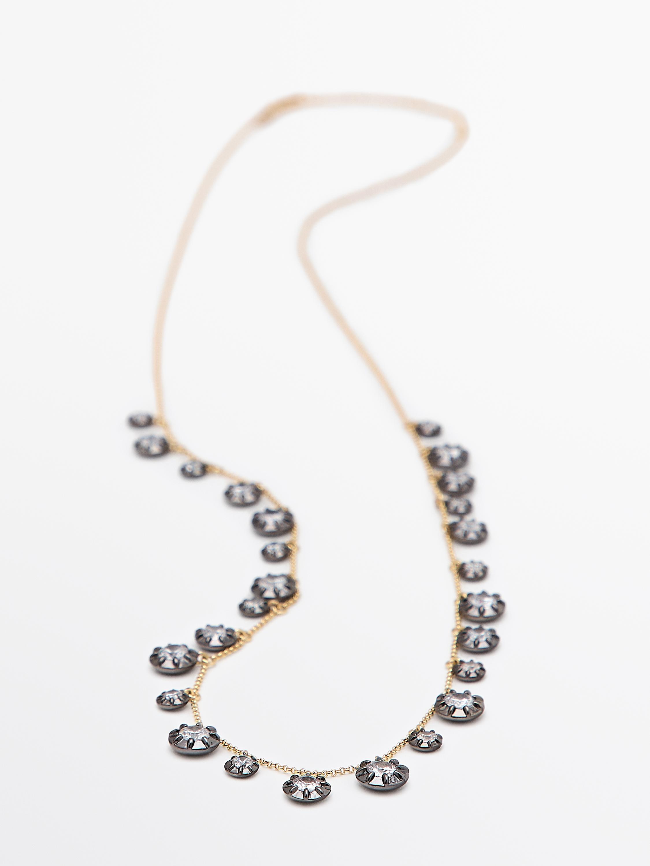 Collana antique con strass