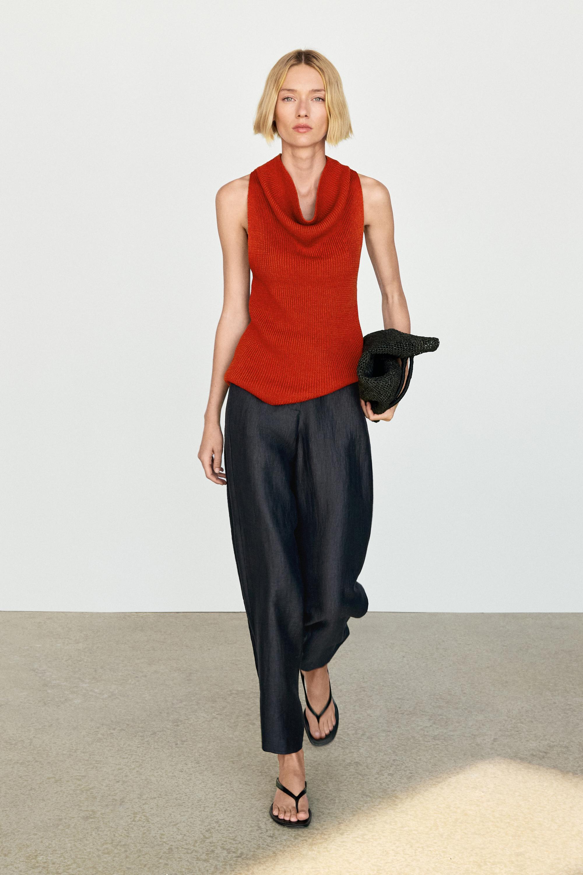 Trousers with gathered hems — Dark Blue