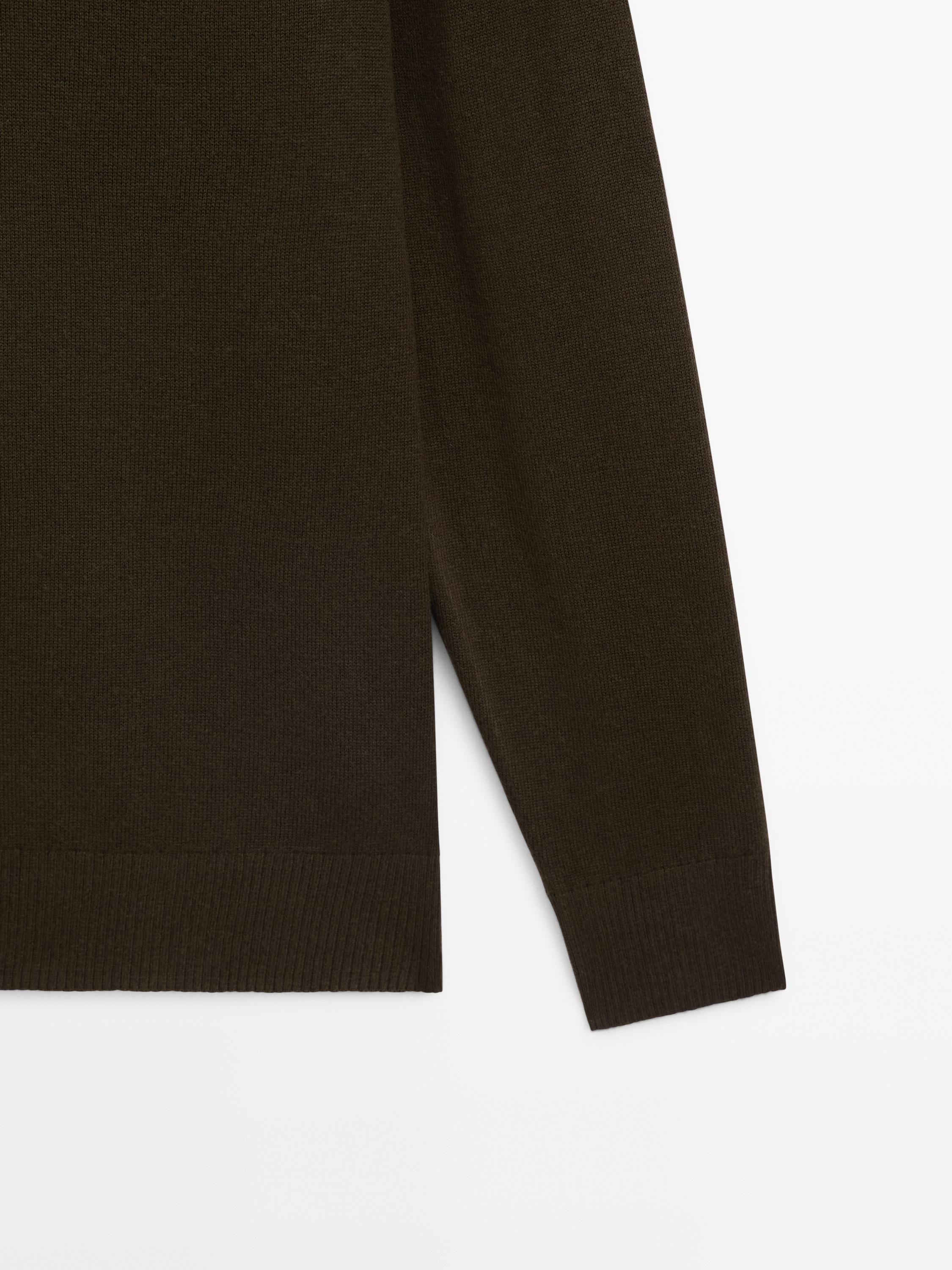 Cotton blend knit sweater