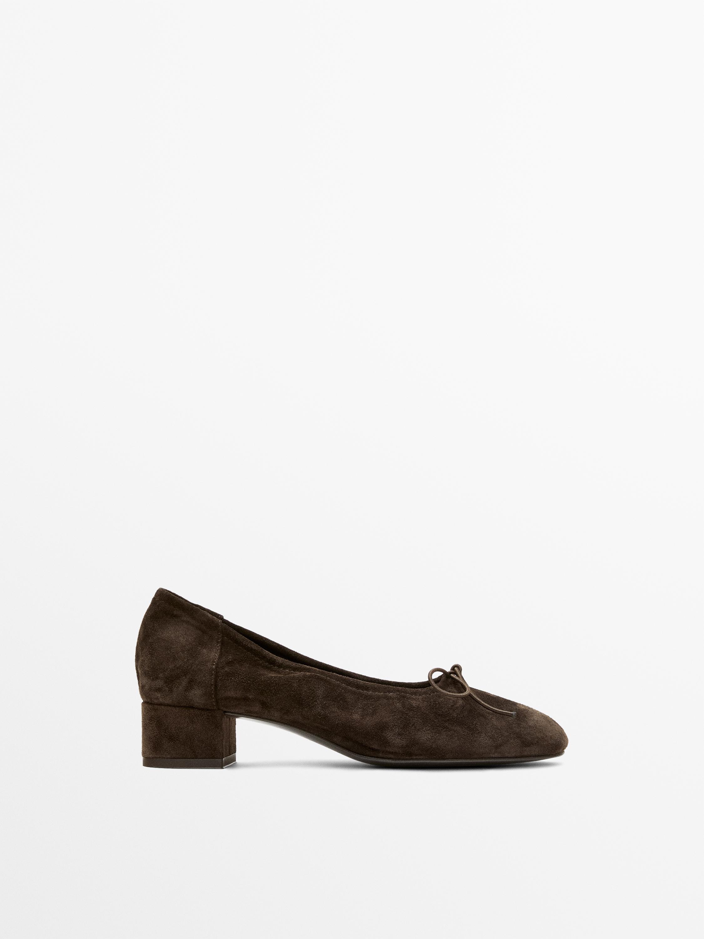 High-heel ballerinas — BROWN