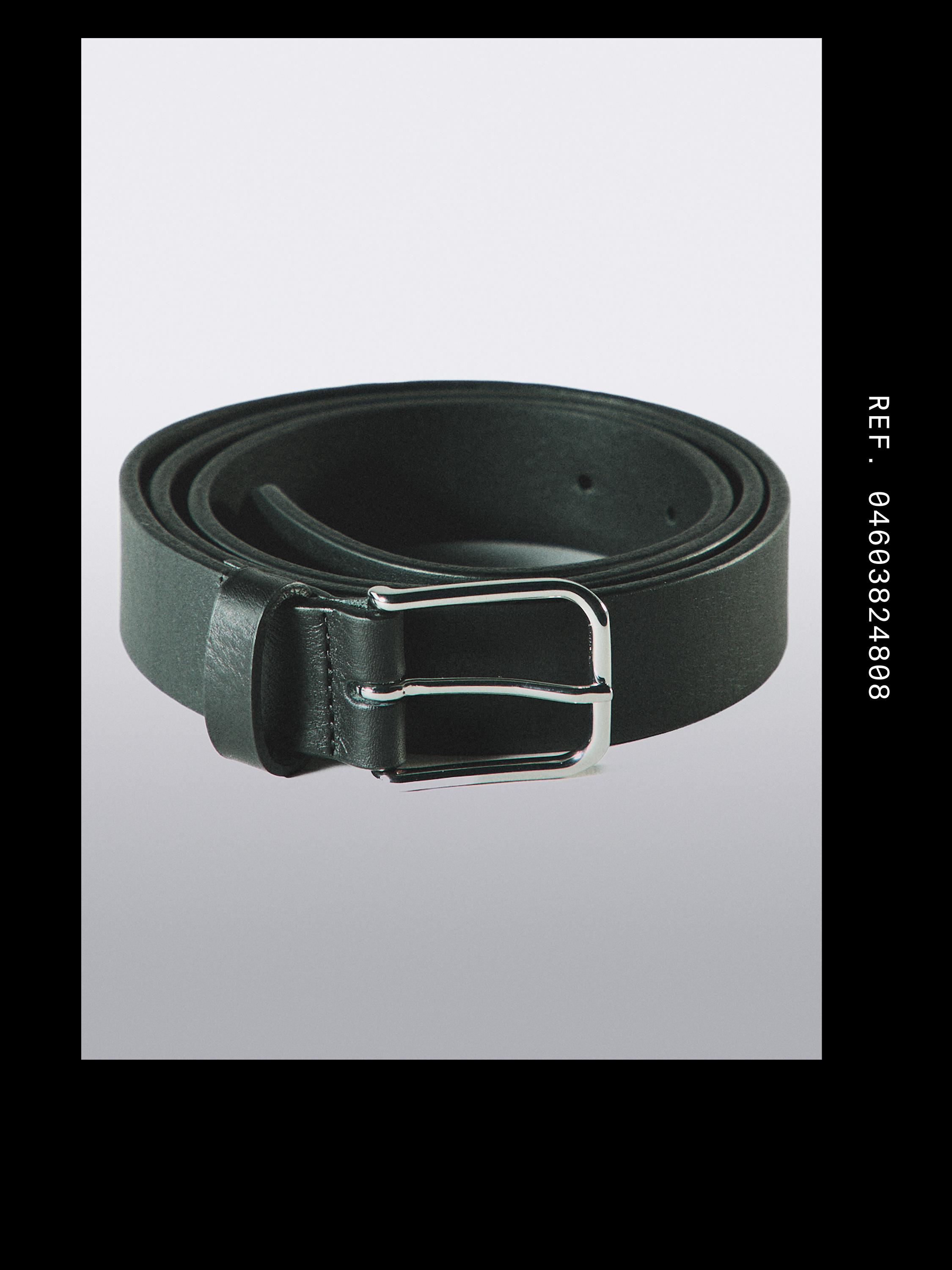 Nappa leather belt — BLACK