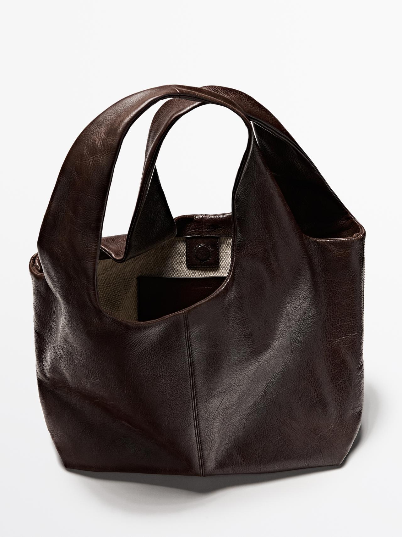 Medium nappa leather bag — BROWN