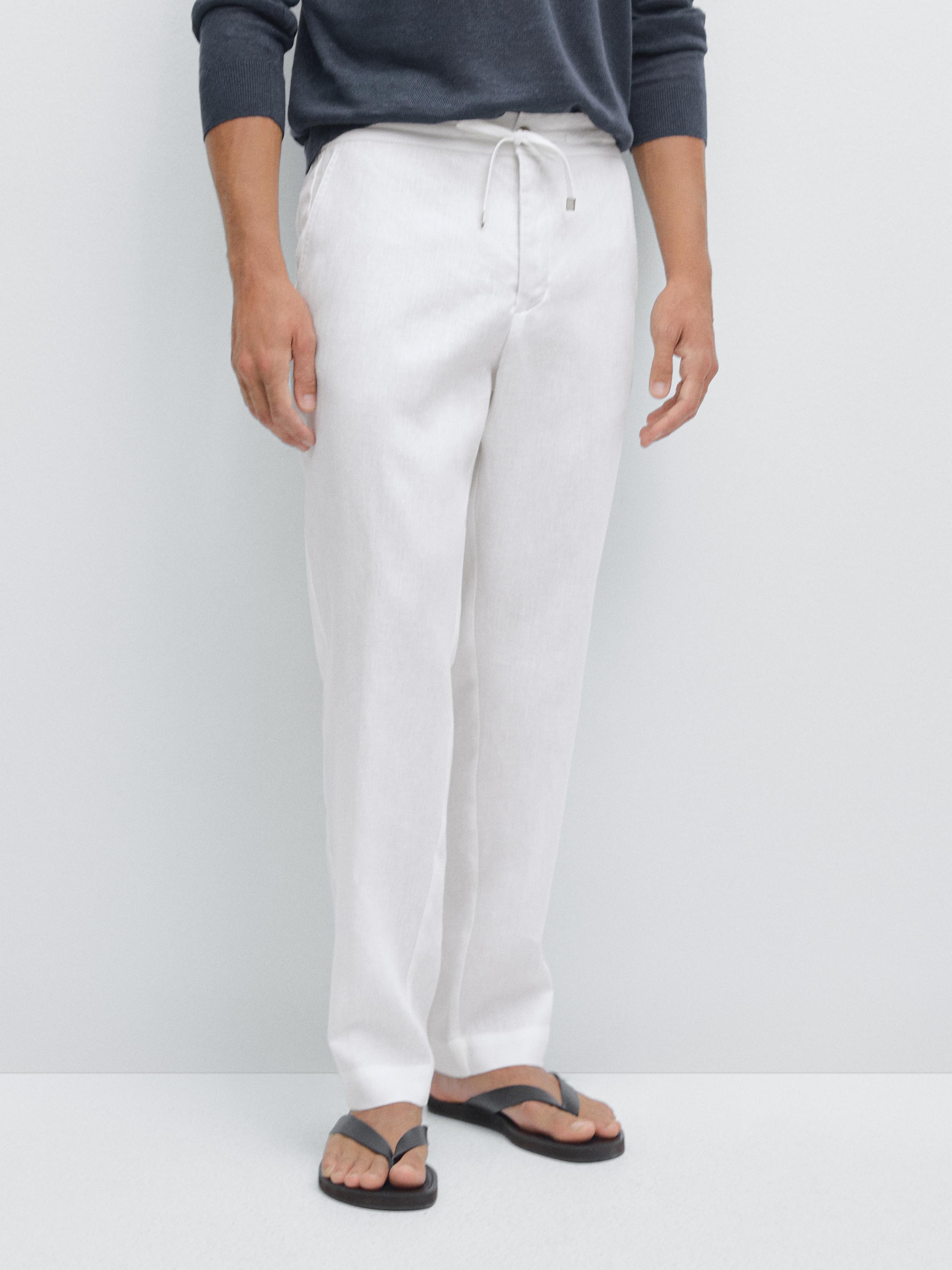 Pantalon jogging 100 % lin