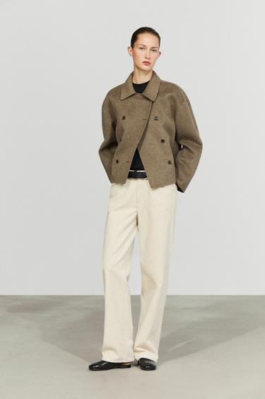 Short wool coat — BROWN 8