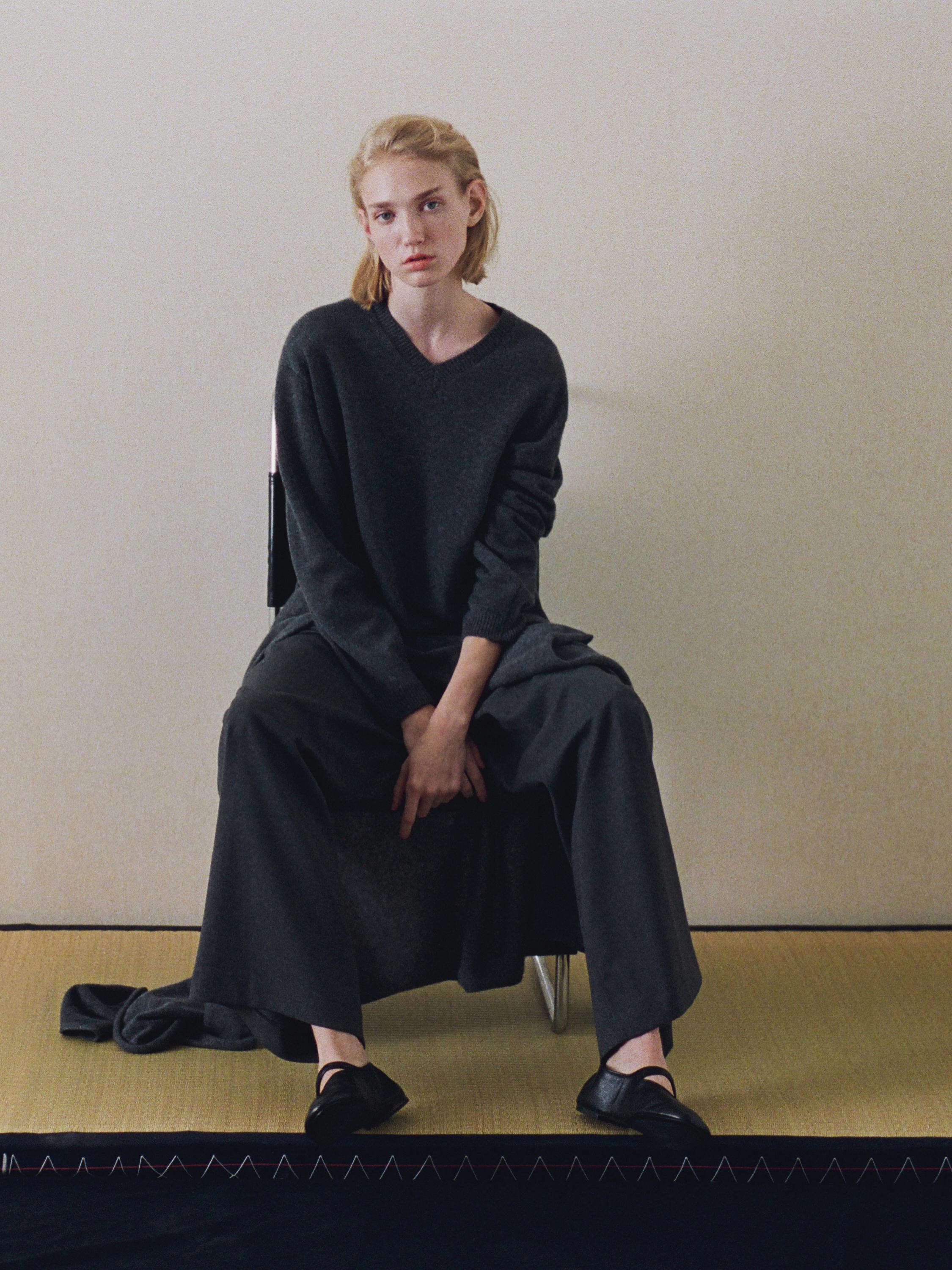 Pull en maille 100 % cachemire à col en V