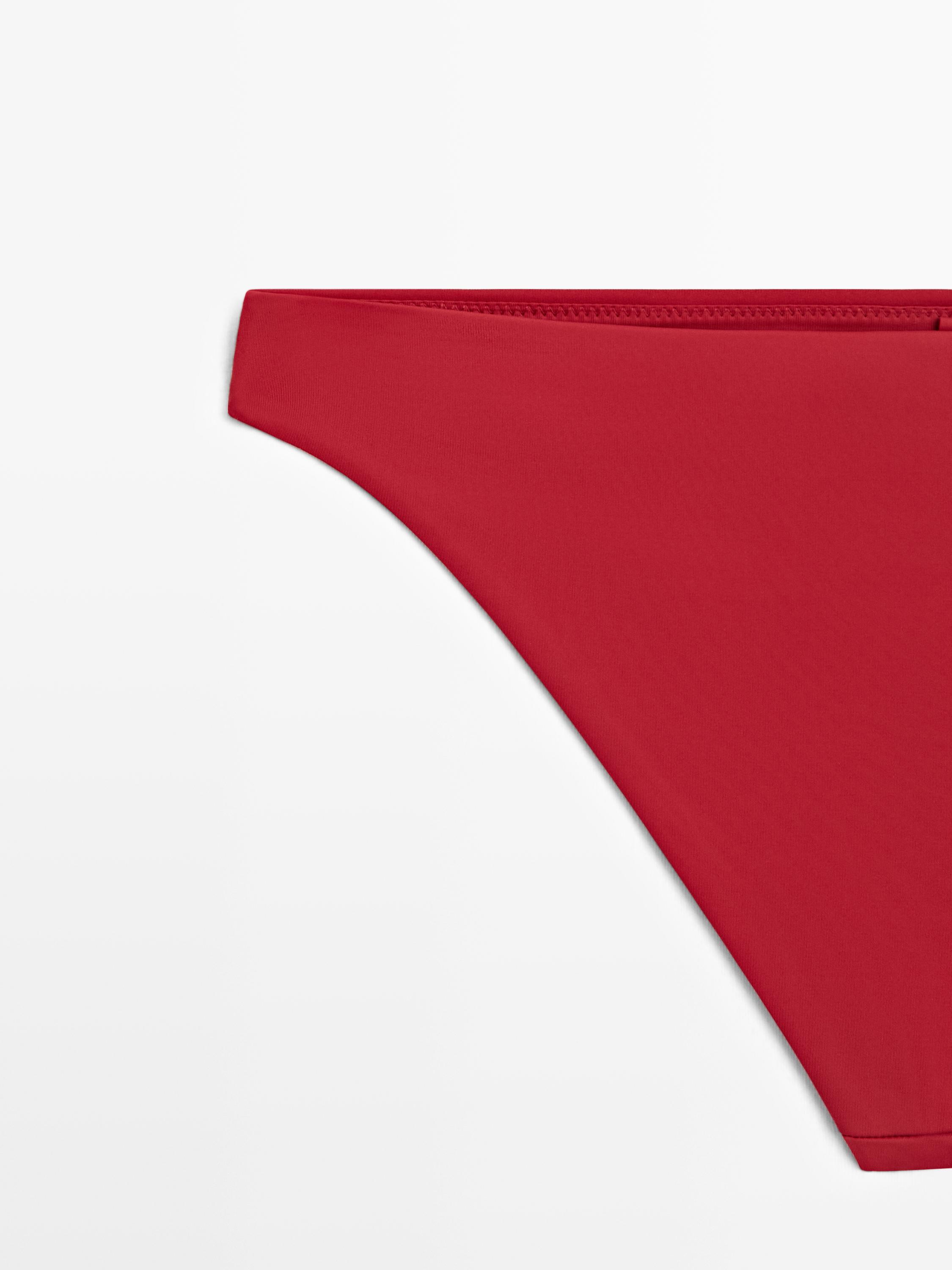 Plain bikini bottoms — RED