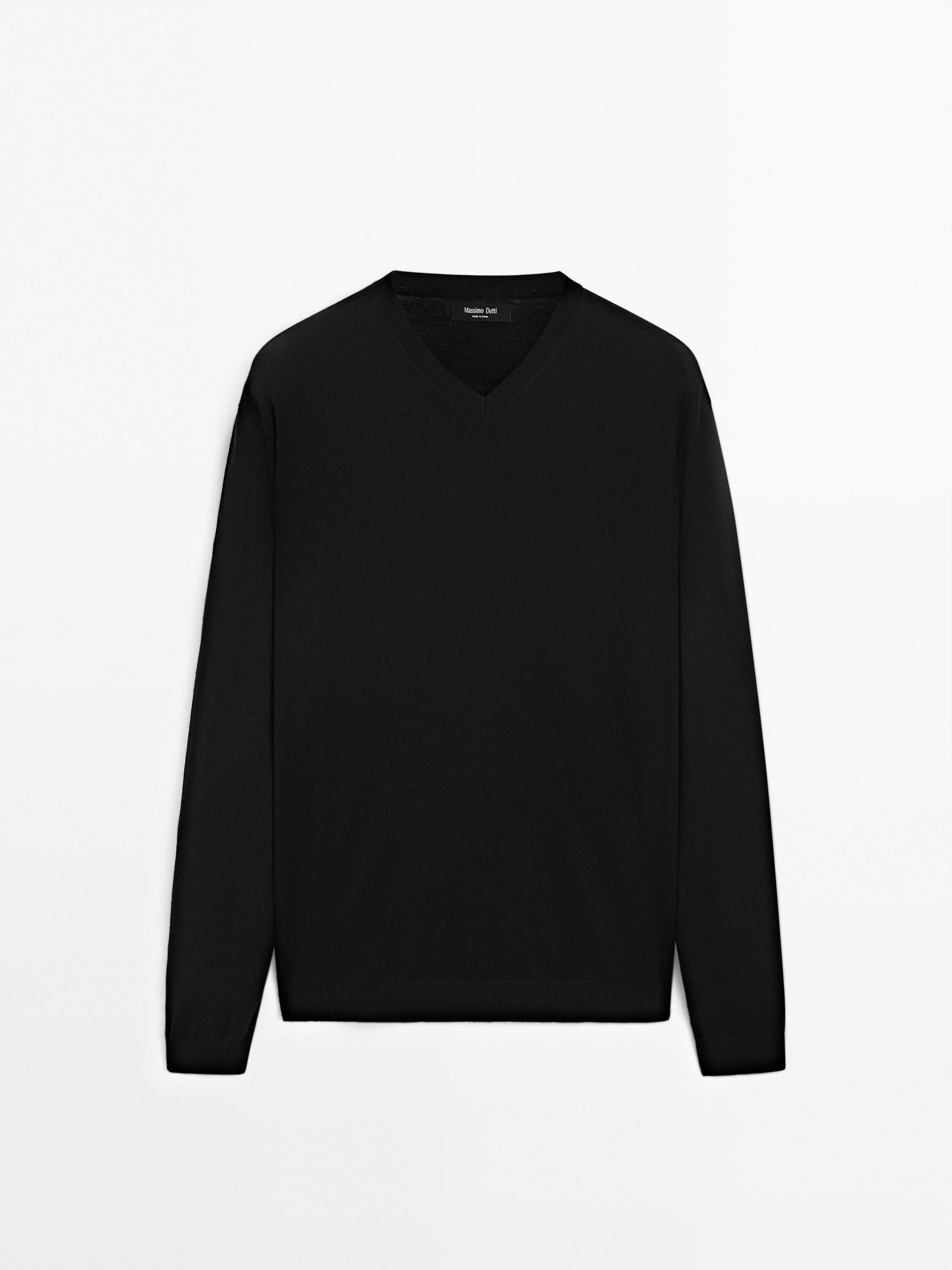 Dzianinowy sweter z mieszanki wełny