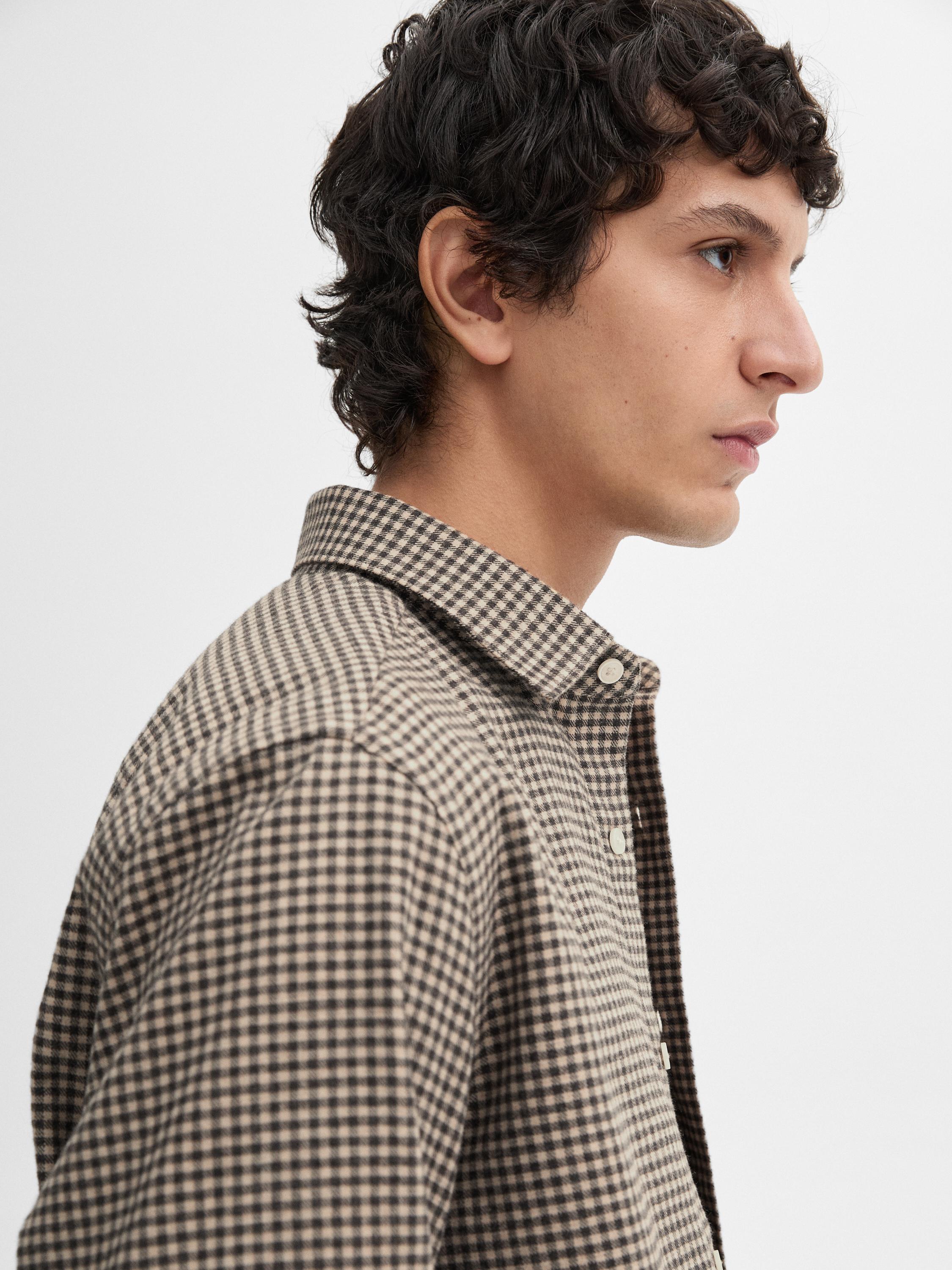 Regular fit twill cotton shirt