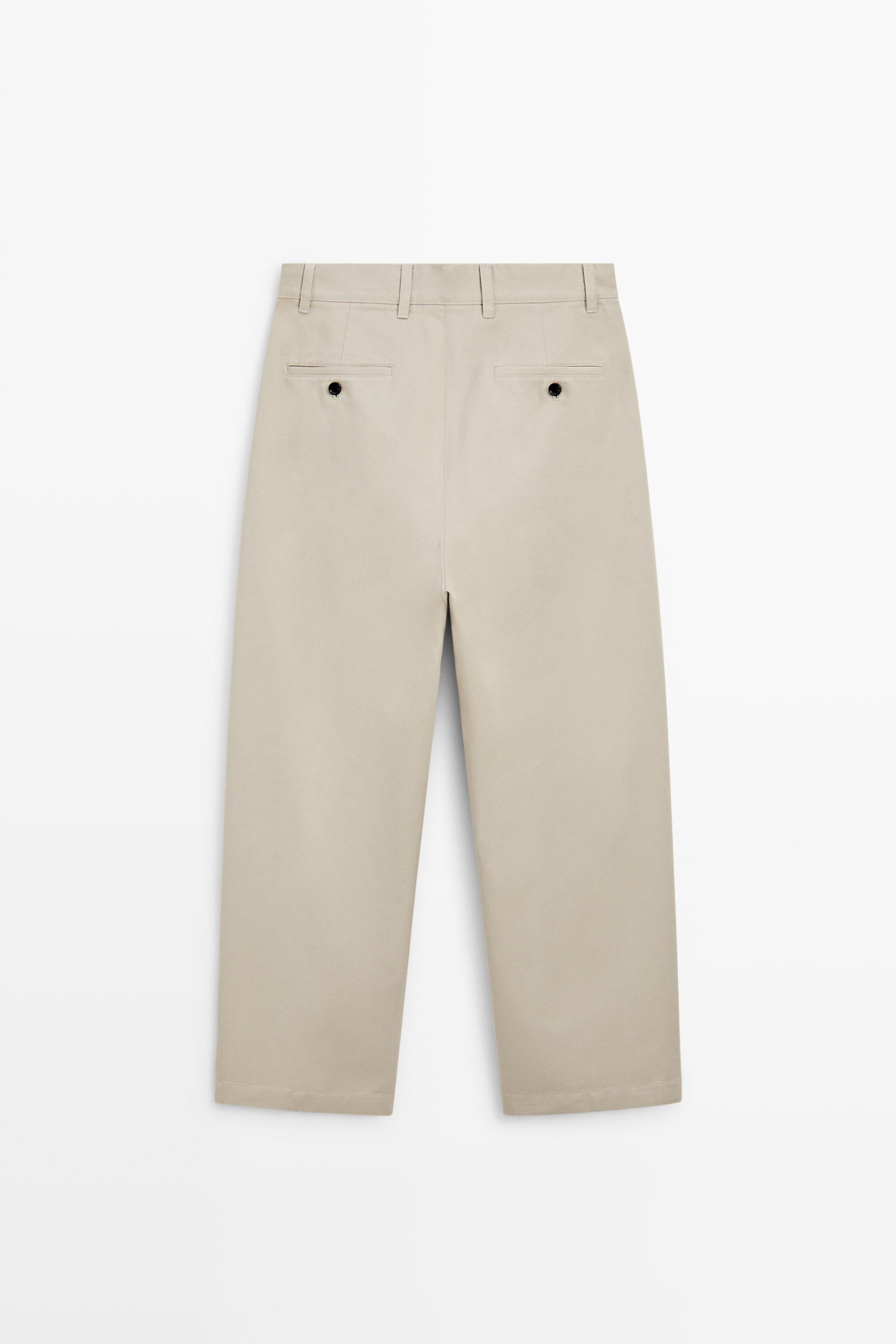 Barrel fit pants — BEIGE