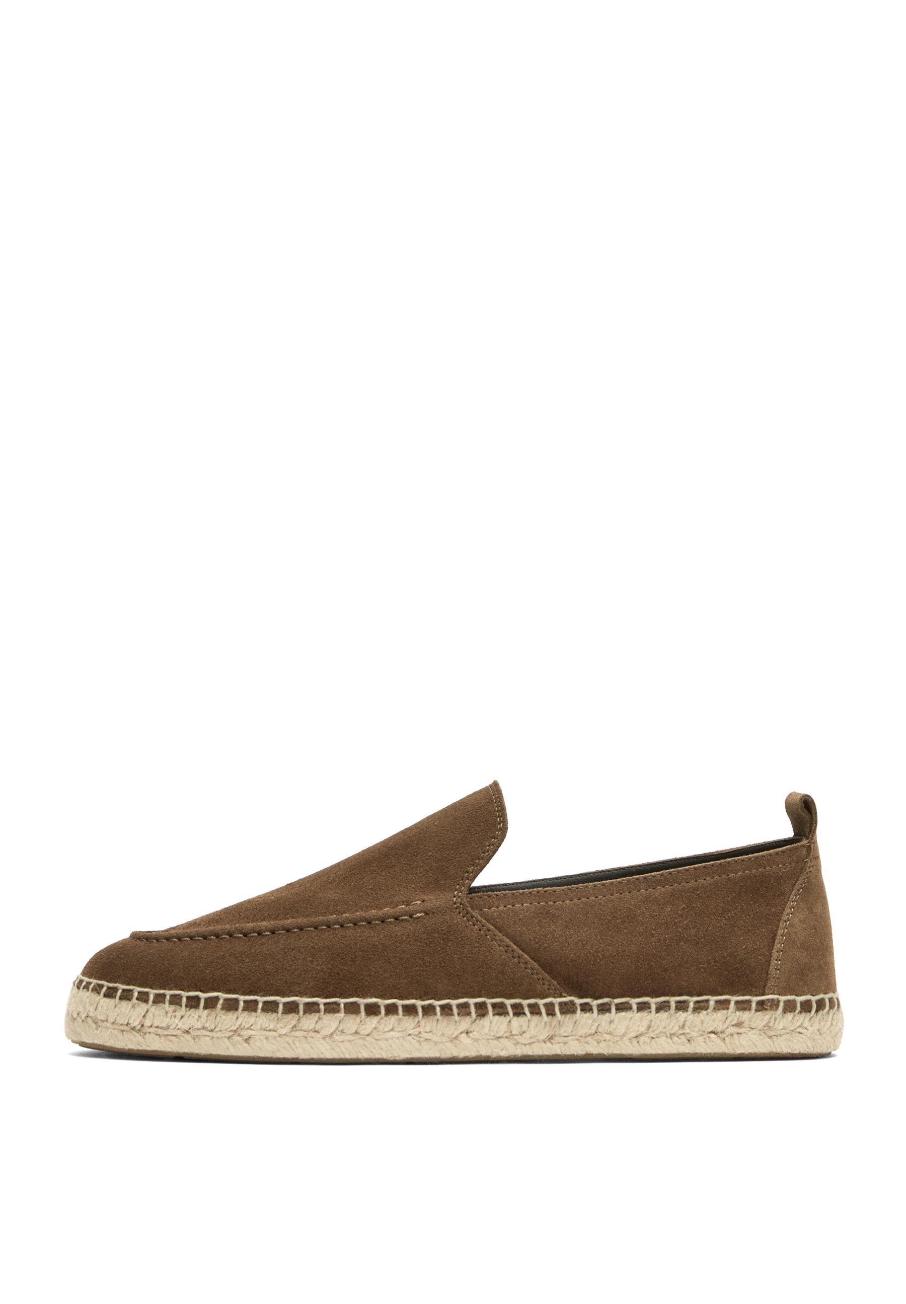 Leather espadrilles with moc toe — OCHRE