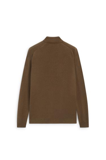 100% wool knit polo sweater - LIMITED EDITION — BROWN MARL 7