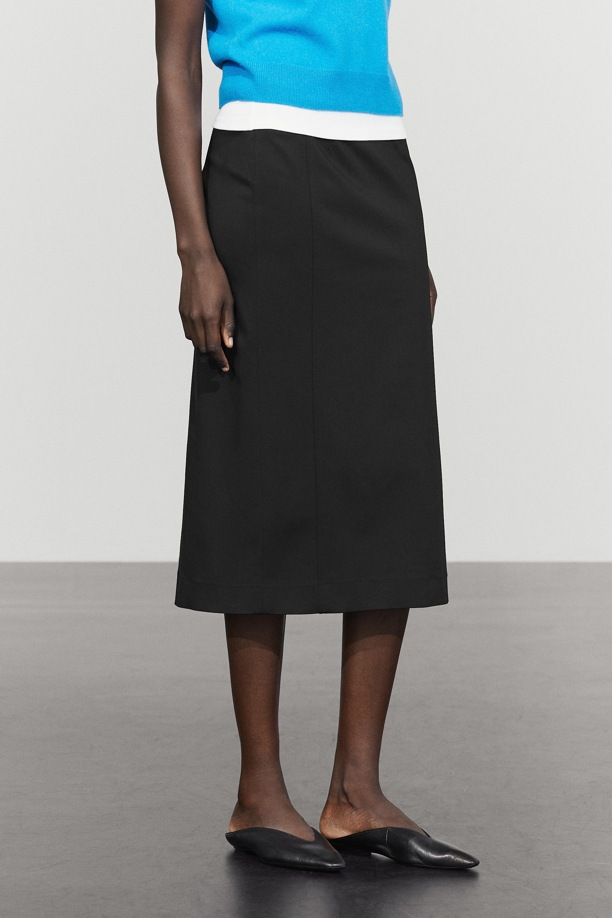 Straight midi skirt