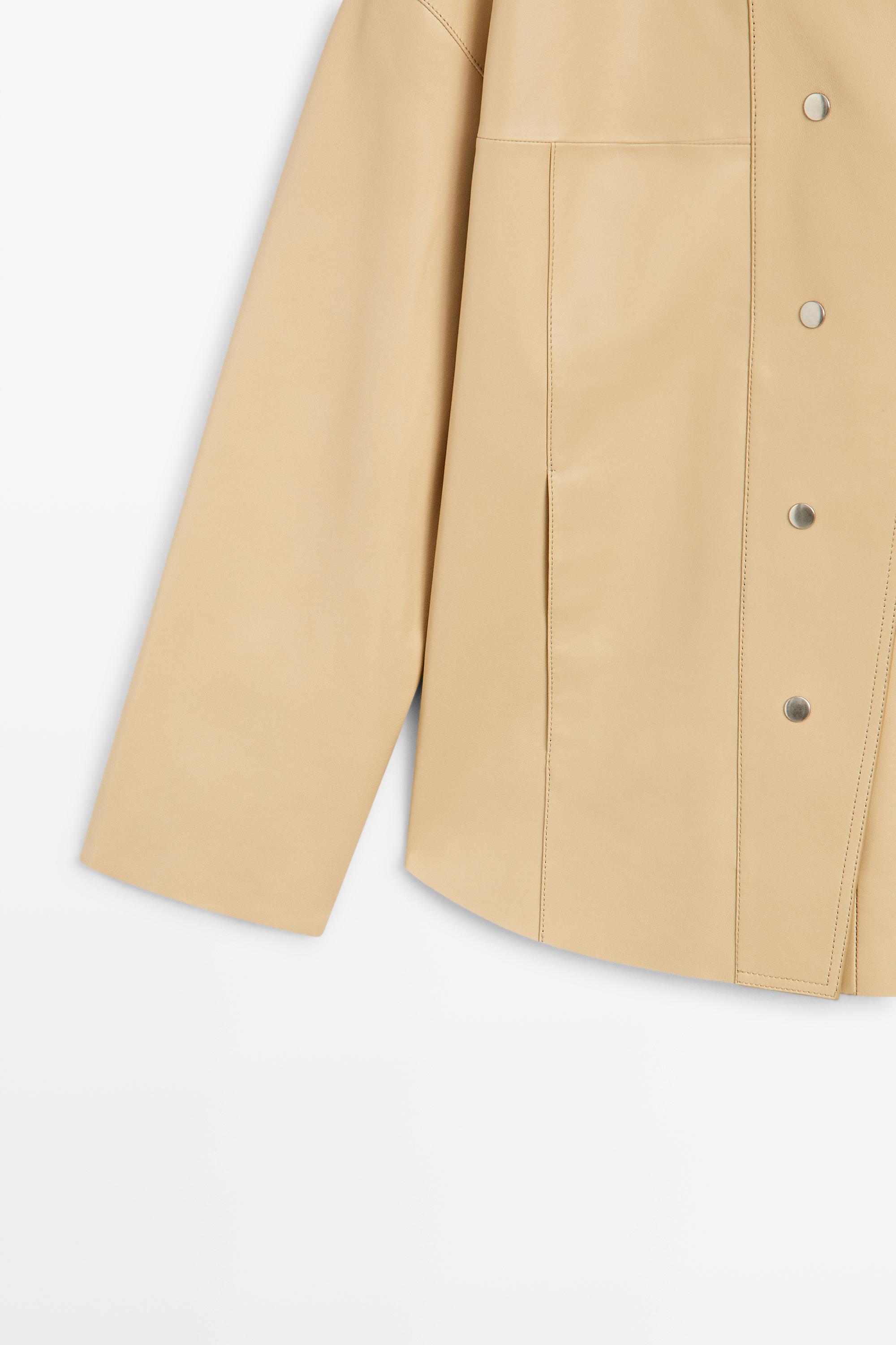 Nappa leather shirt — Vanilla