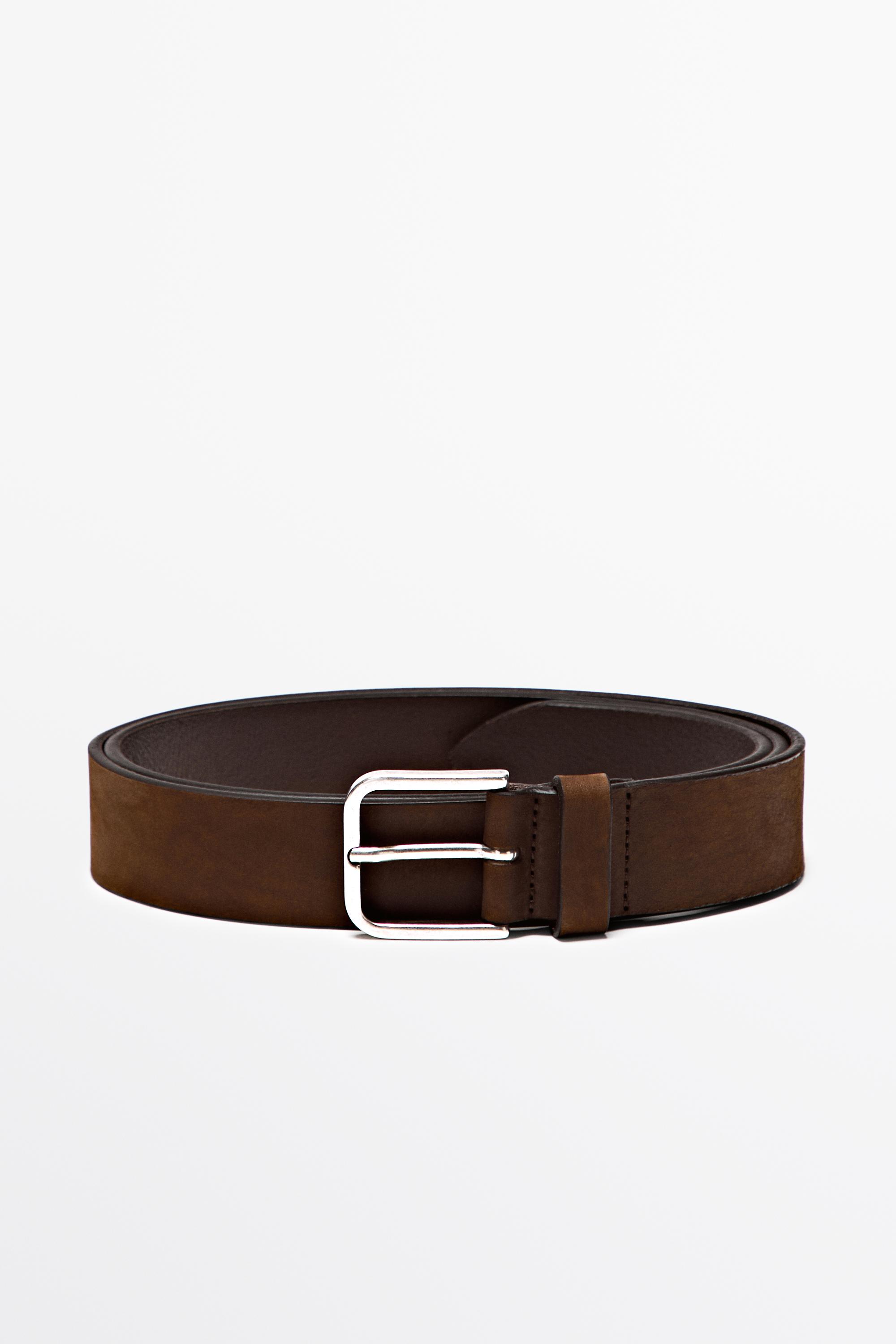 Nubuck leather belt