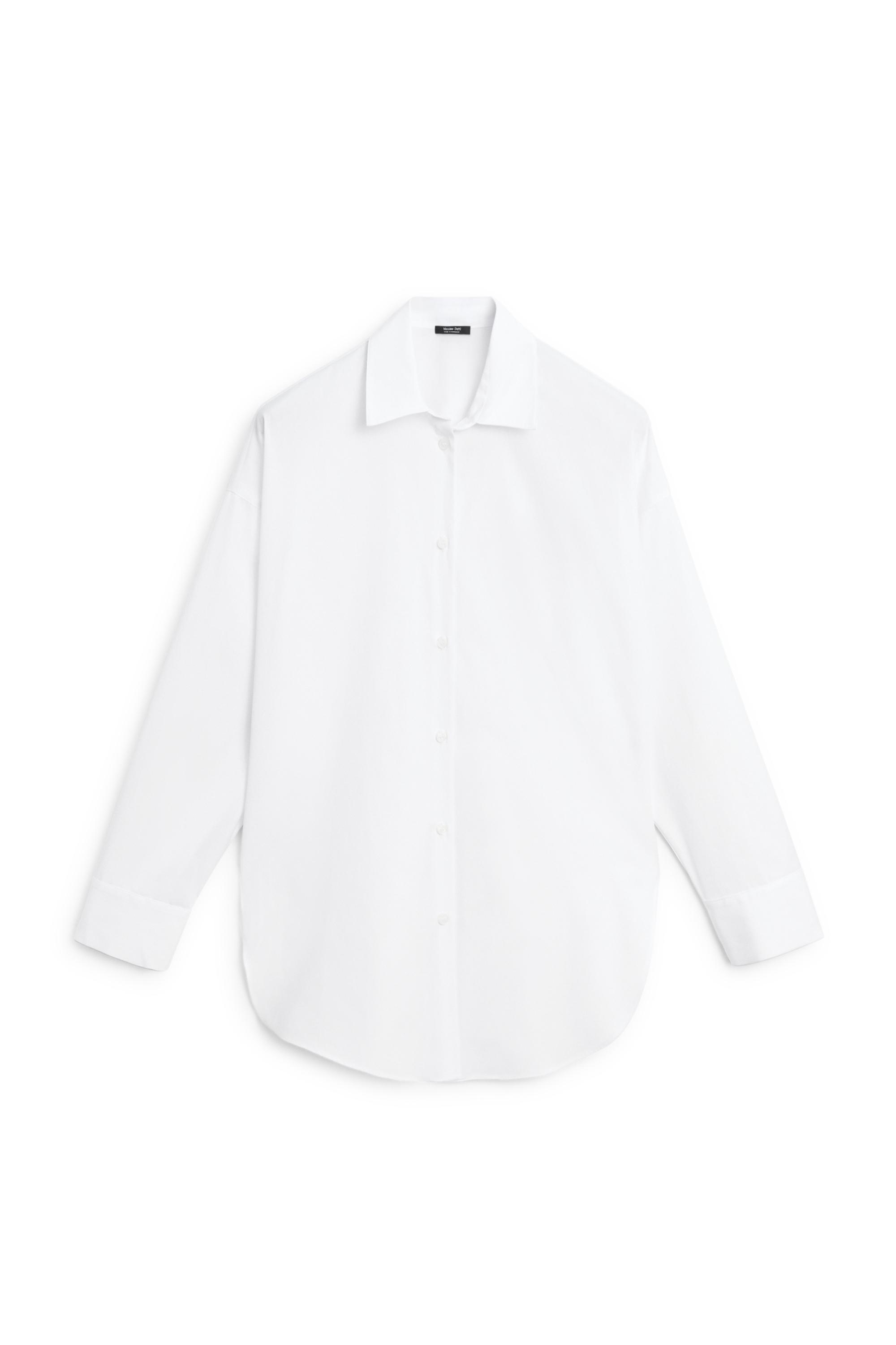 100% cotton poplin shirt — WHITE