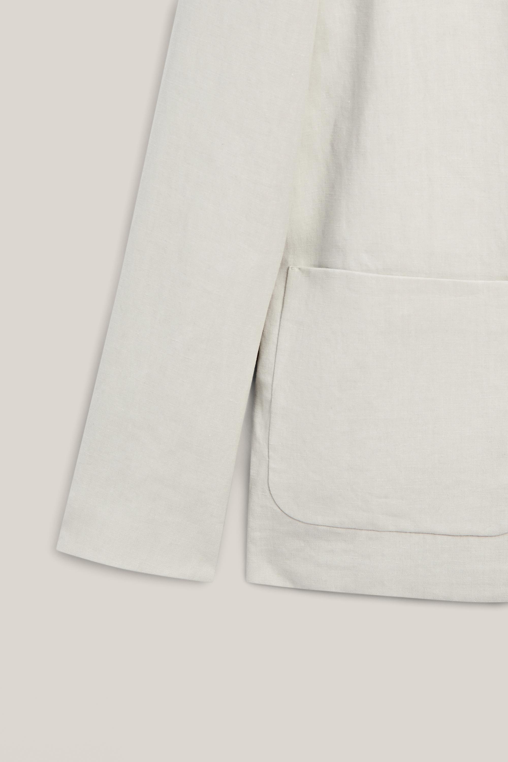 100% linen suit blazer with pocket details - LIMITED EDITION — CREAM