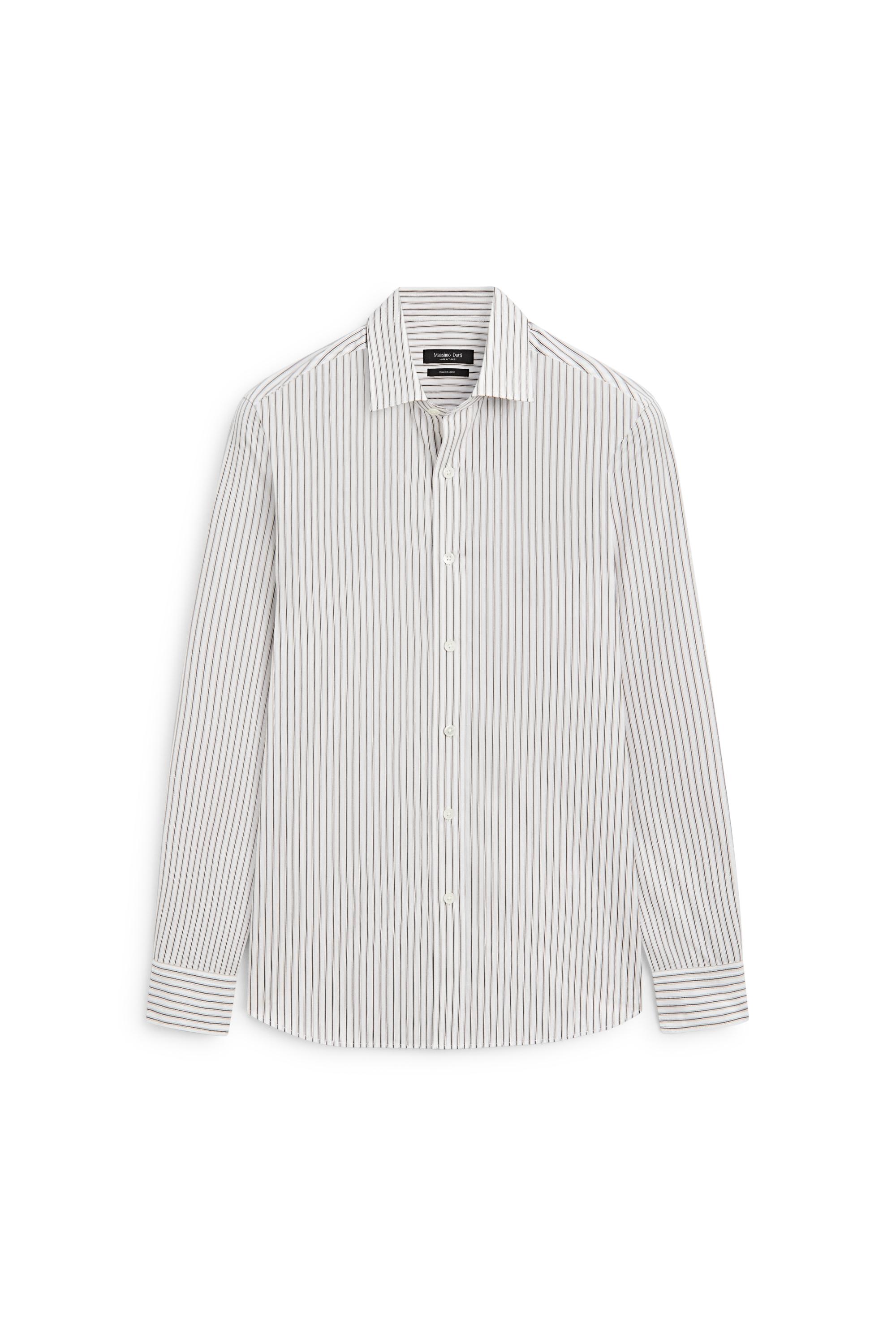 Massimo Dutti %100 pamuklu regular fit gömlek görsel 3