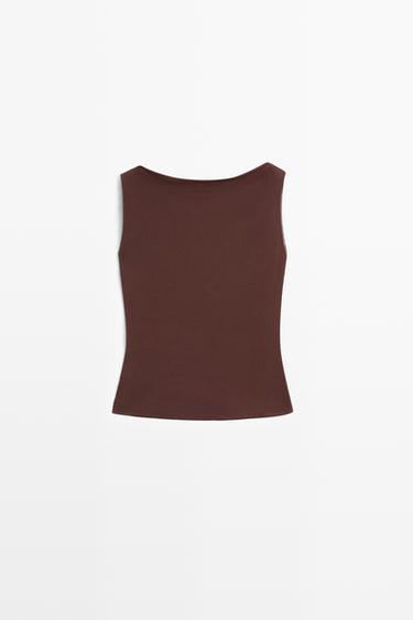 100% cotton knit top — AUBERGINE 6