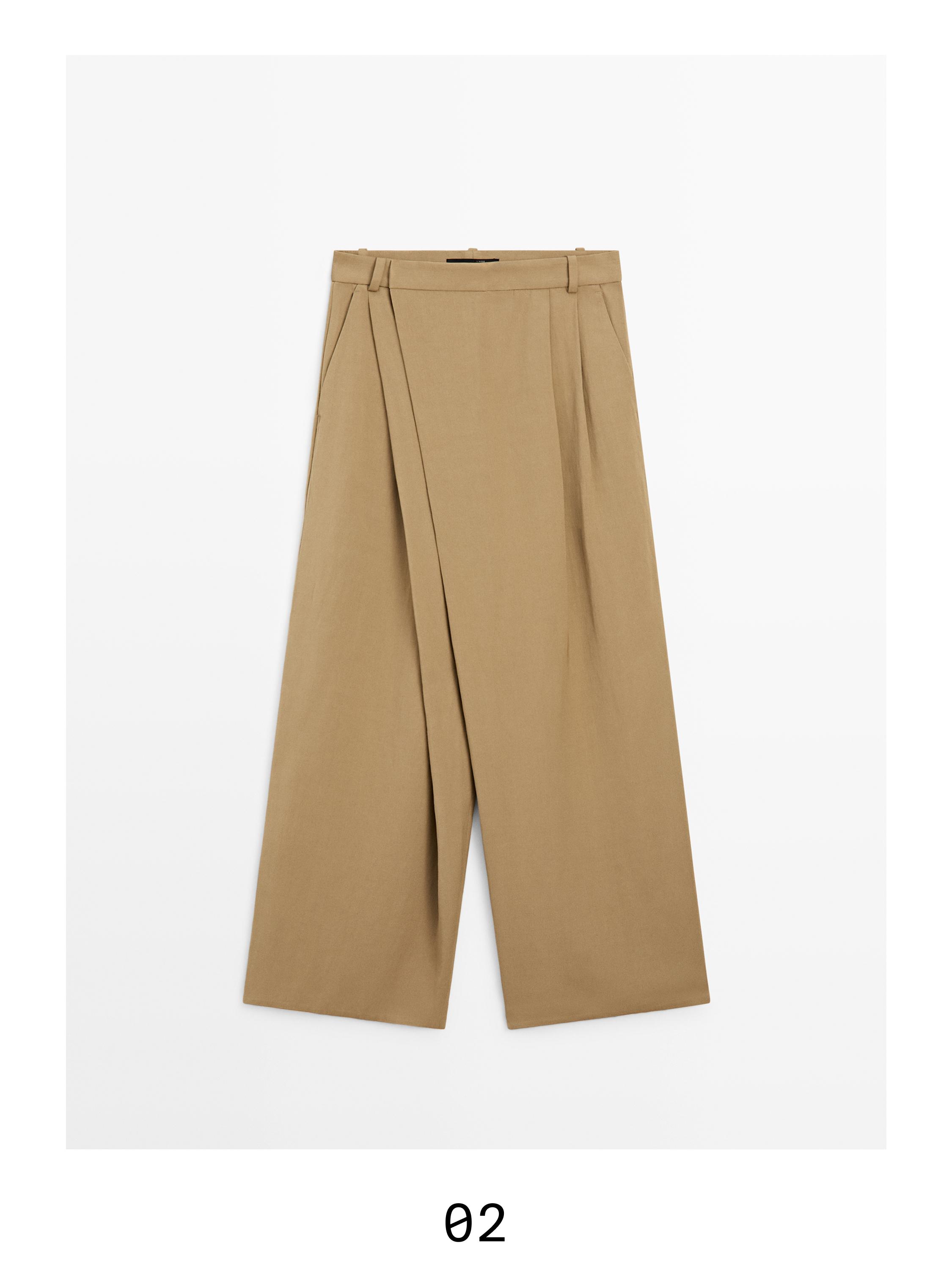 Flowing pareo trousers — BEIGE