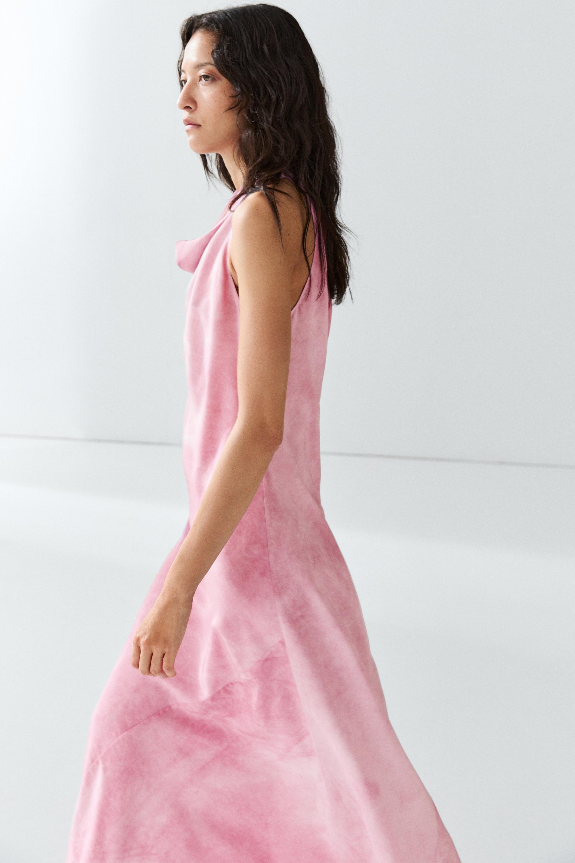 flowy pastel dress Flowy Pastel Tie-dye Ruffle Sleeveless Maxi Dress