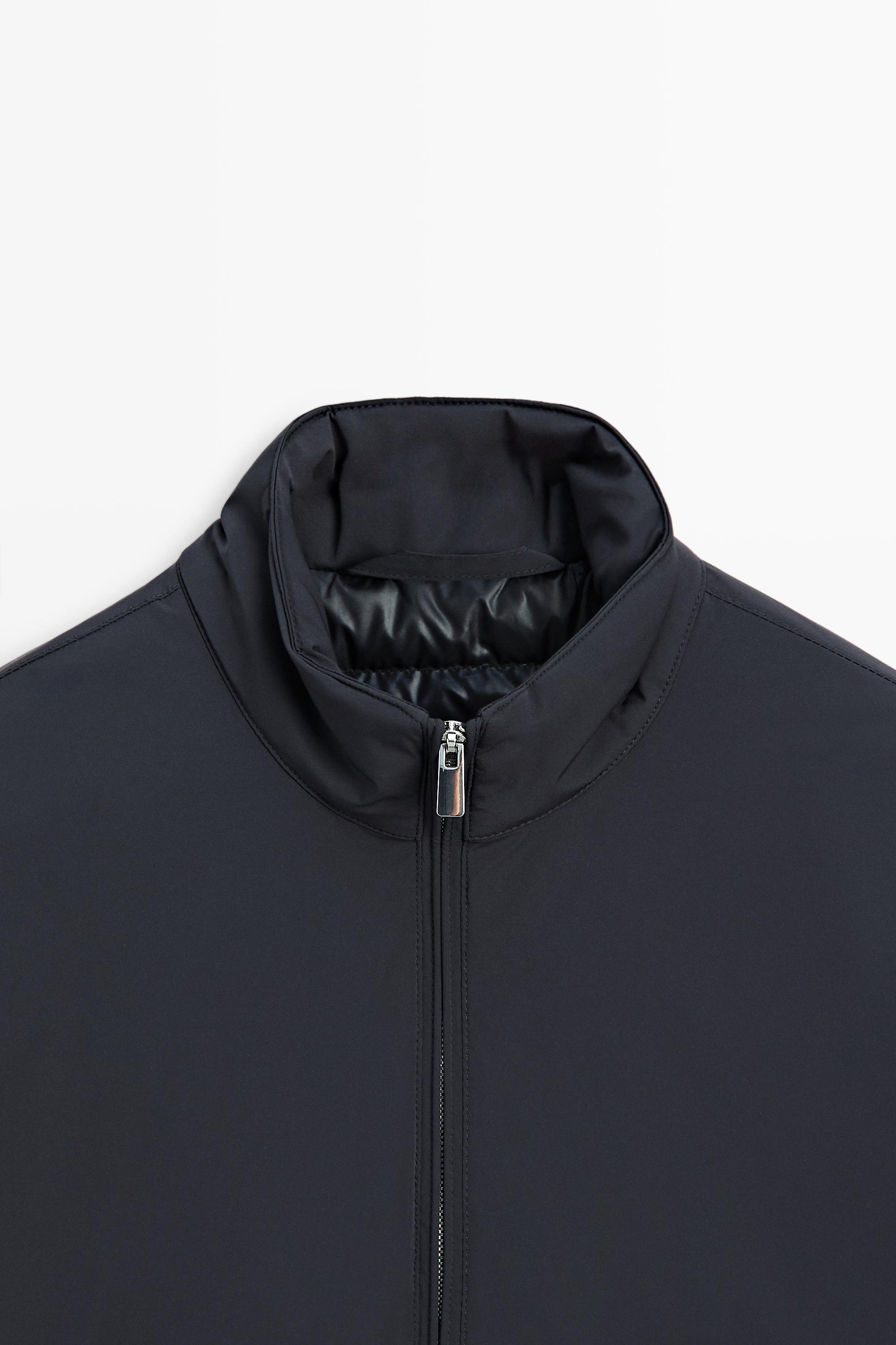 Lightweight quilted bomber jacket — Light Blue
