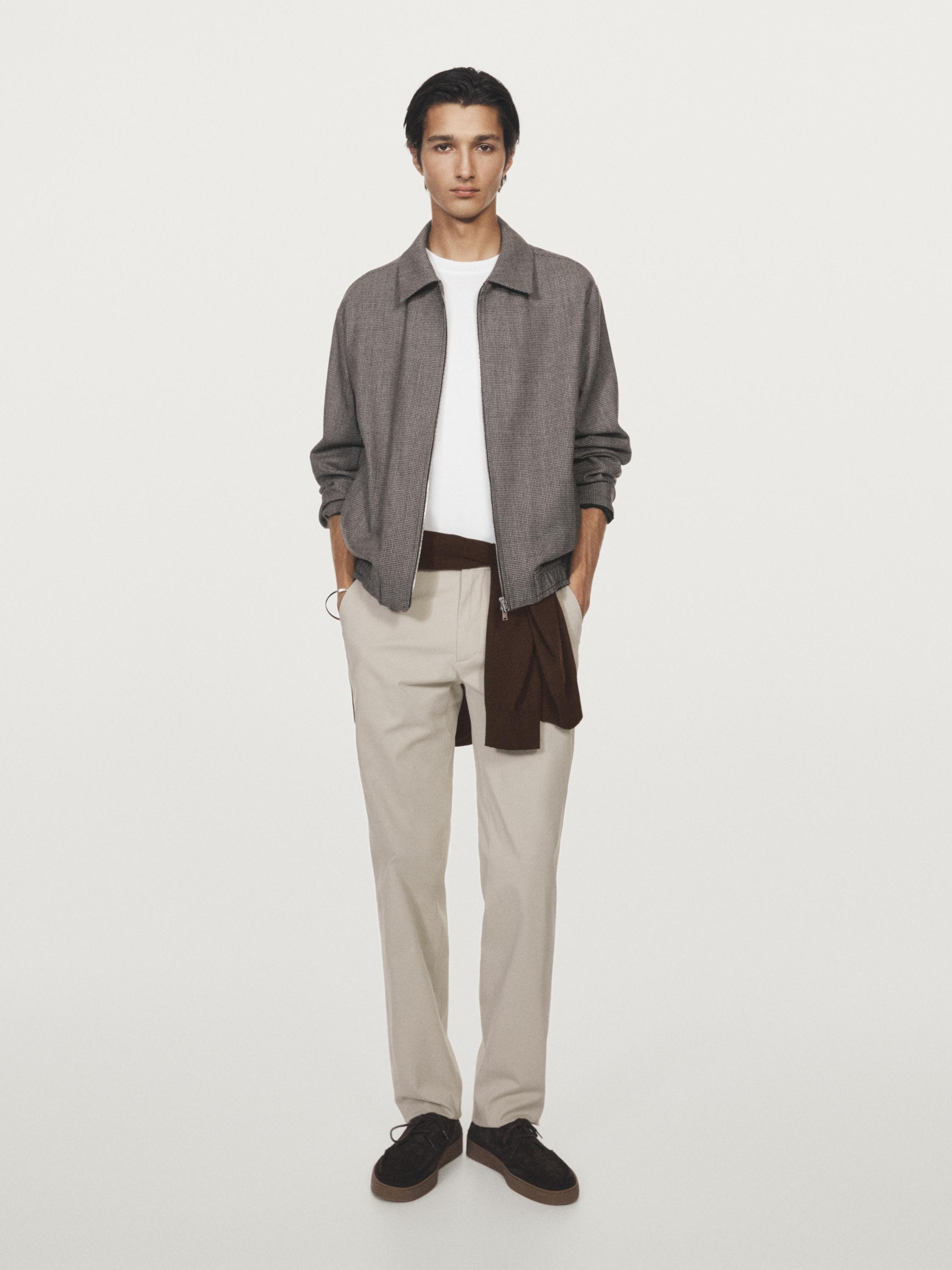 Pantalón slim fit 100% algodón
