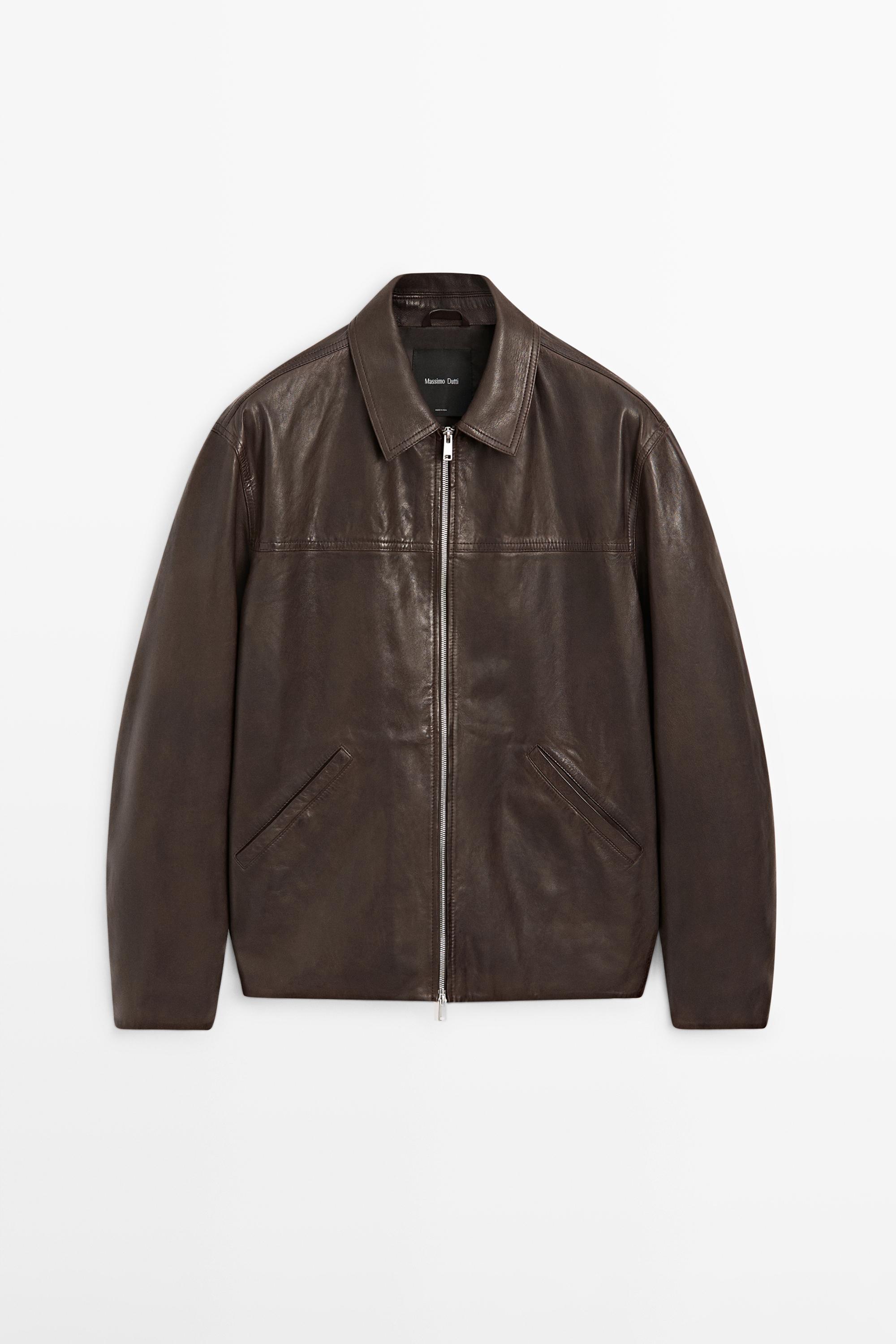 Nappa leather jacket — BROWN