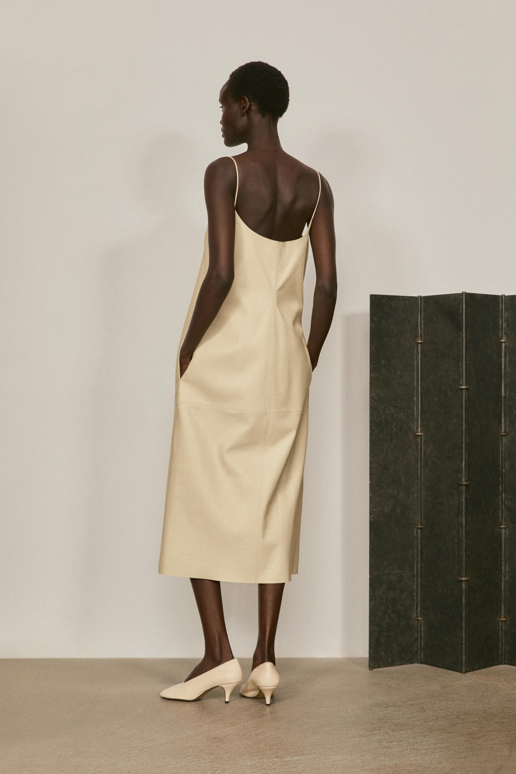 Rochie midi din piele nappa - LIMITED EDITION