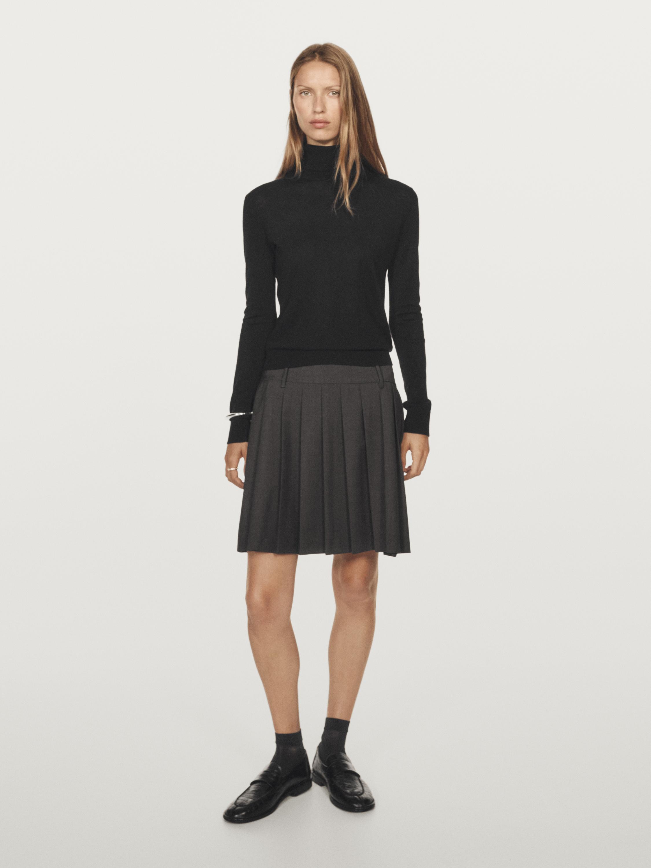 Pull laine col roulé