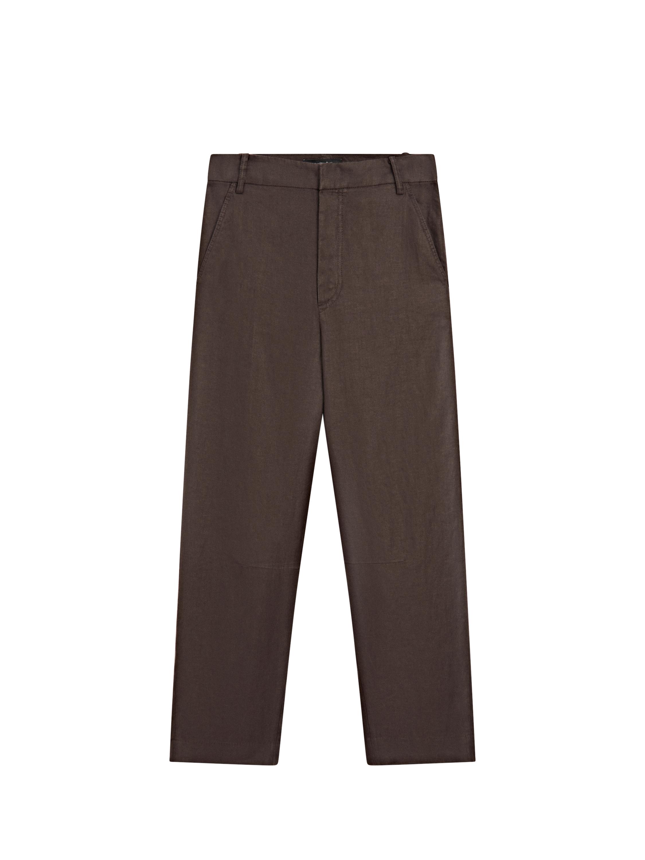 Carrot fit keten pantolon