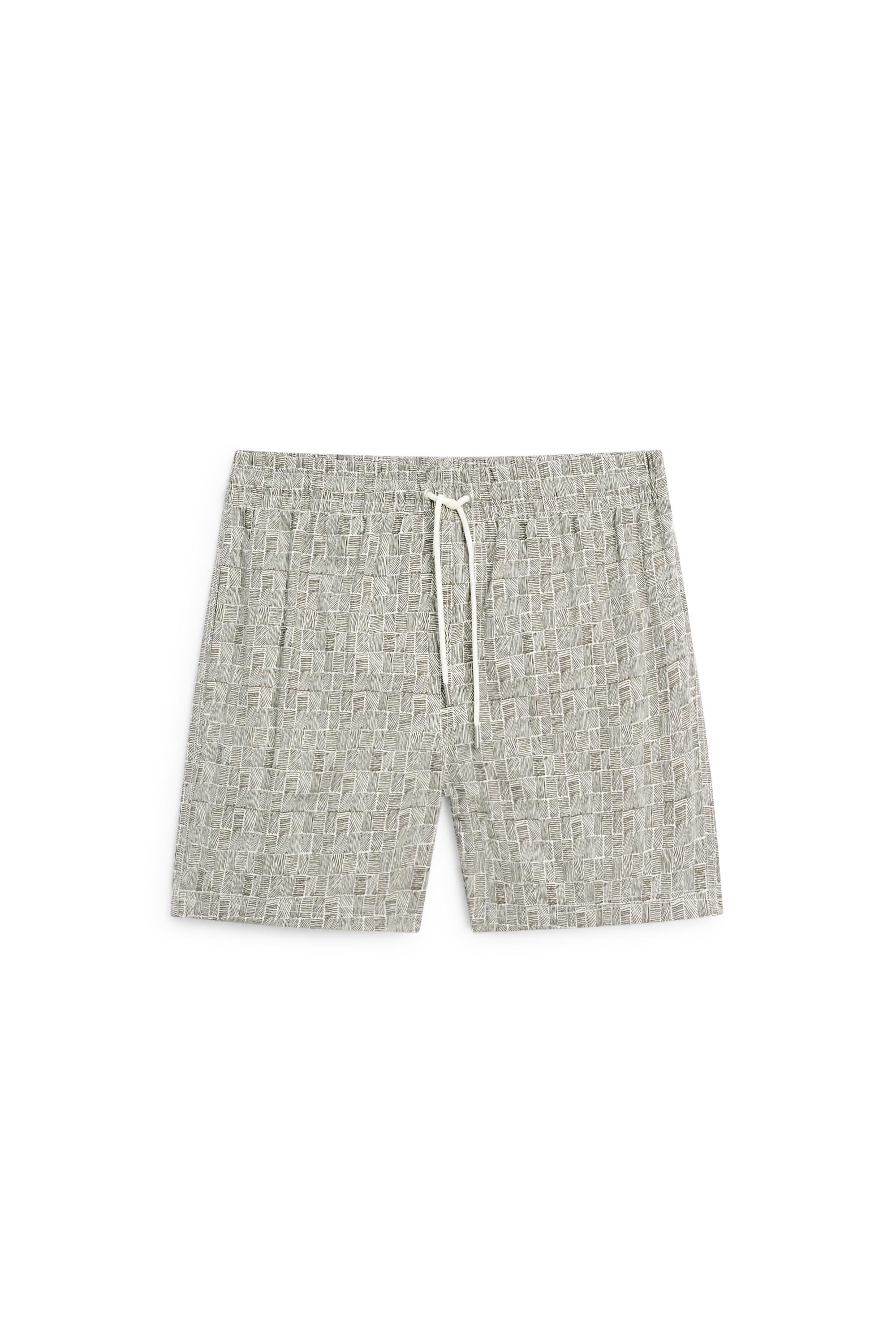 Printed swimming trunks — KHAKI