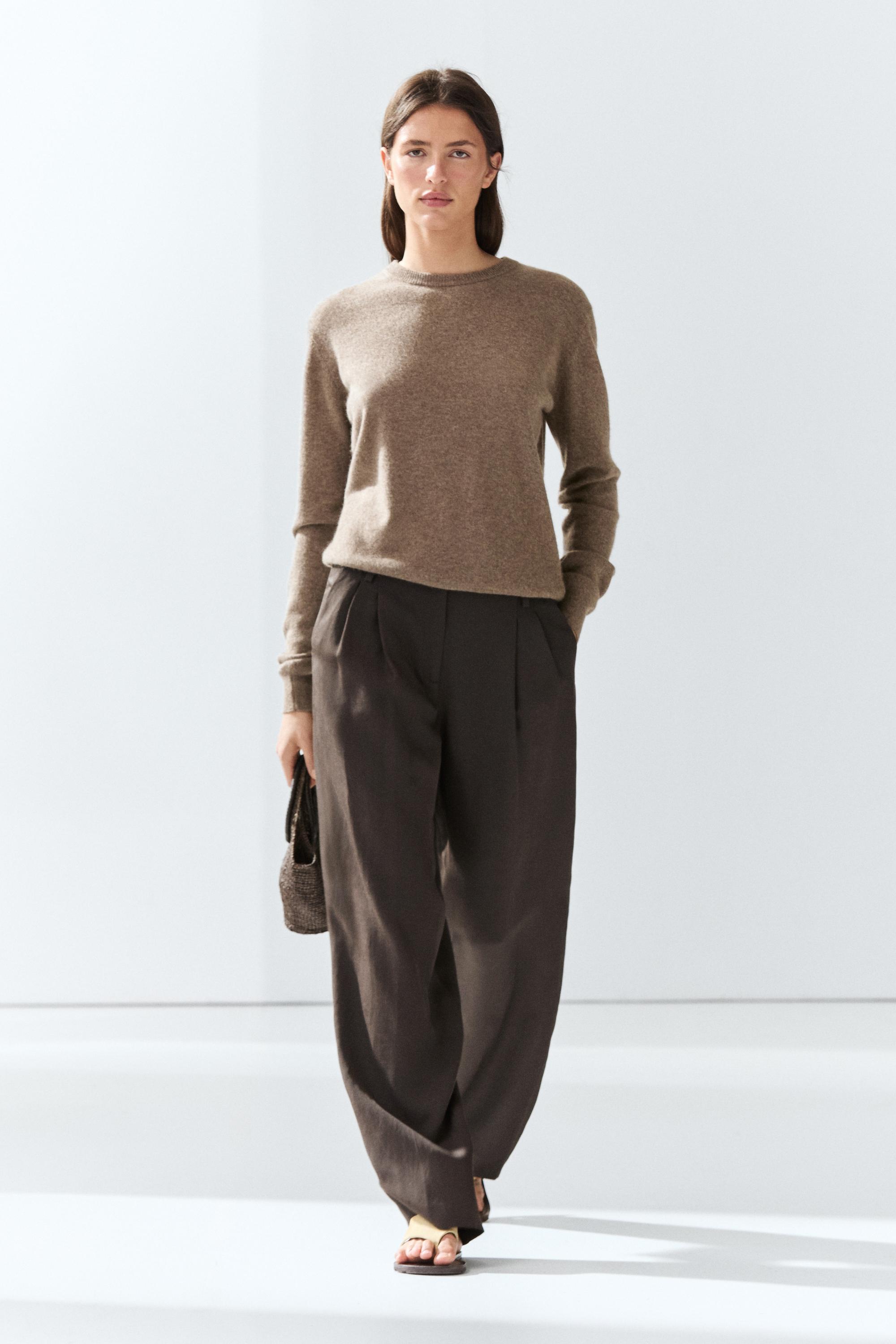 100% cashmere long sleeve sweater