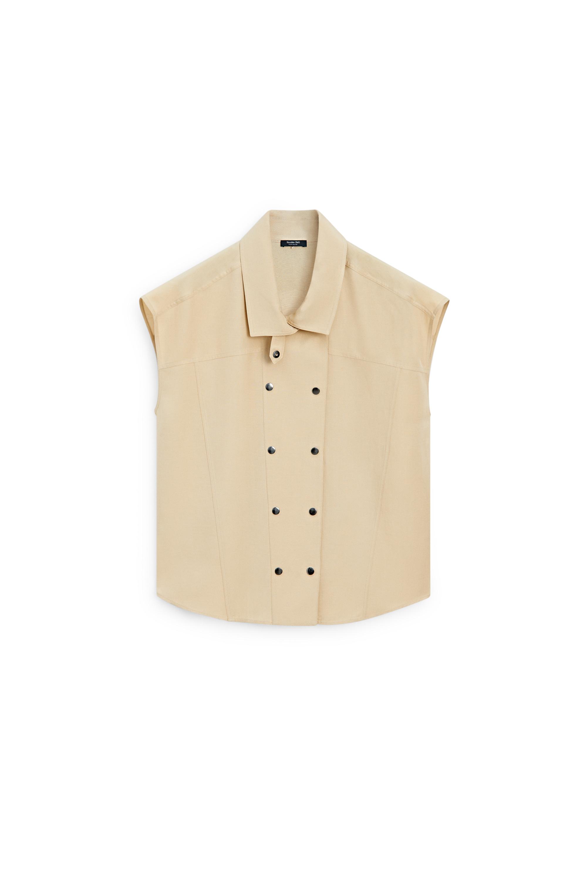 Short sleeve shirt with snap buttons · Rust · Shirts | Massimo Dutti