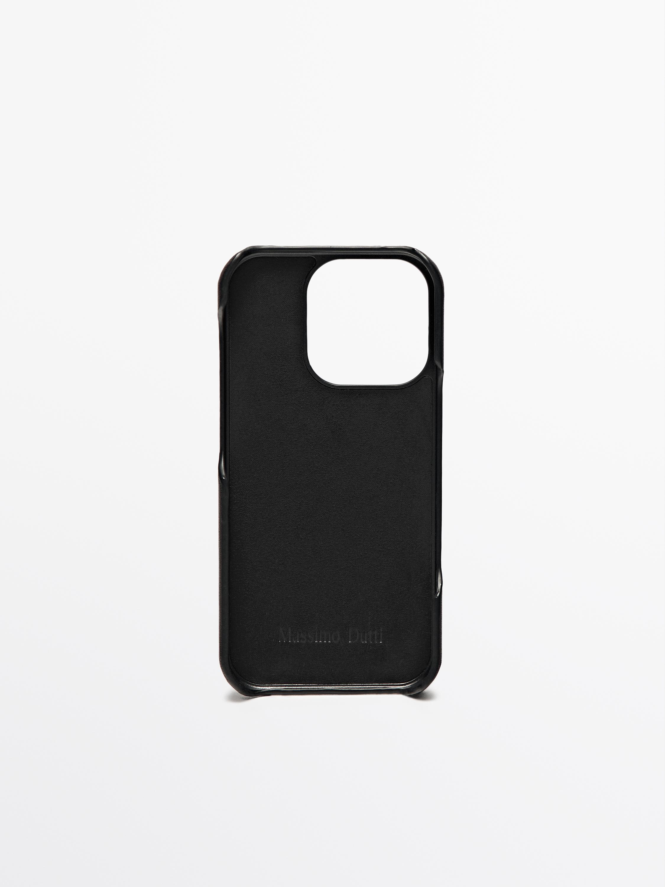 Nappa leather iPhone 16 Pro case — BROWN