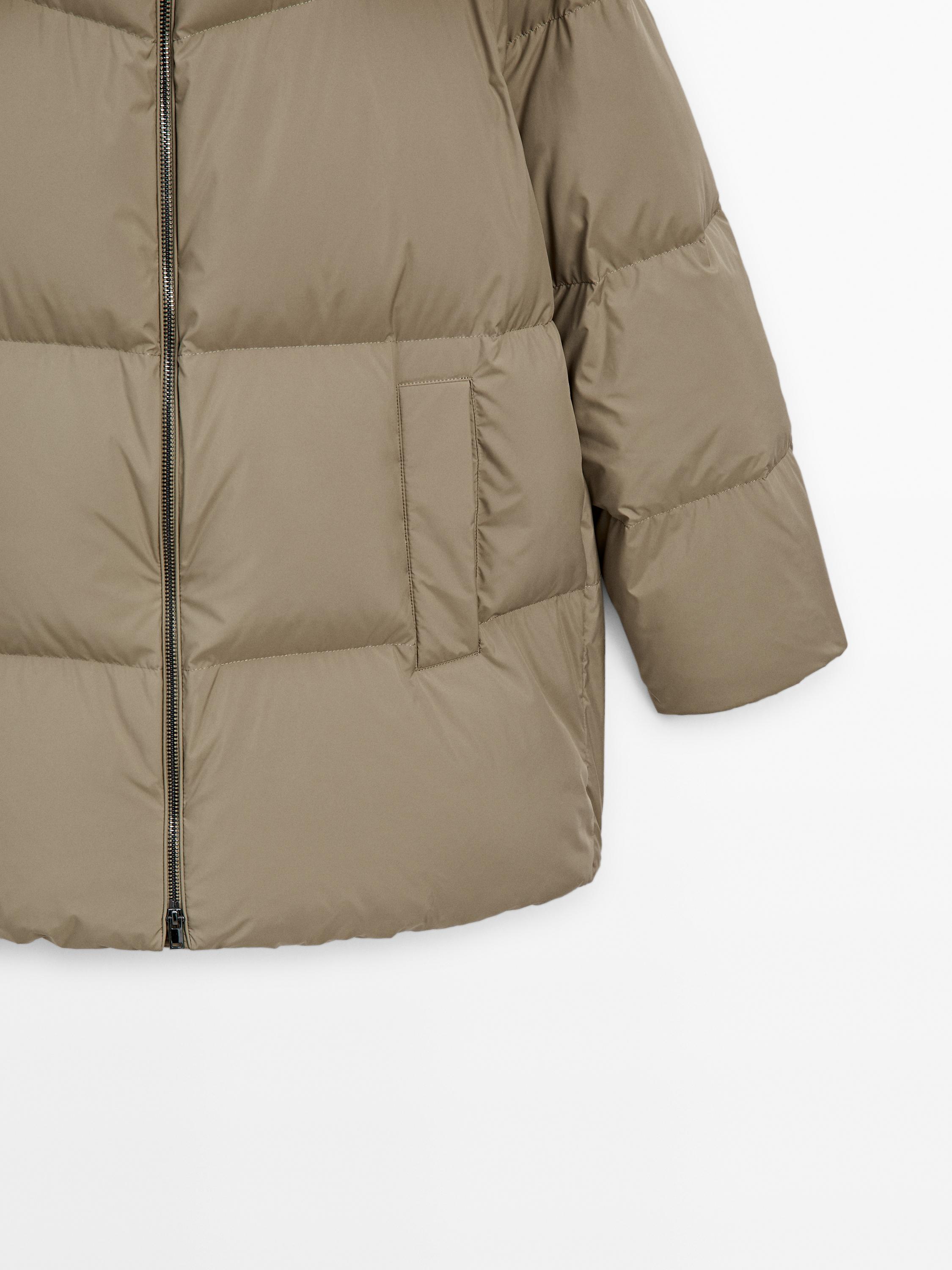 Technical fabric down puffer jacket