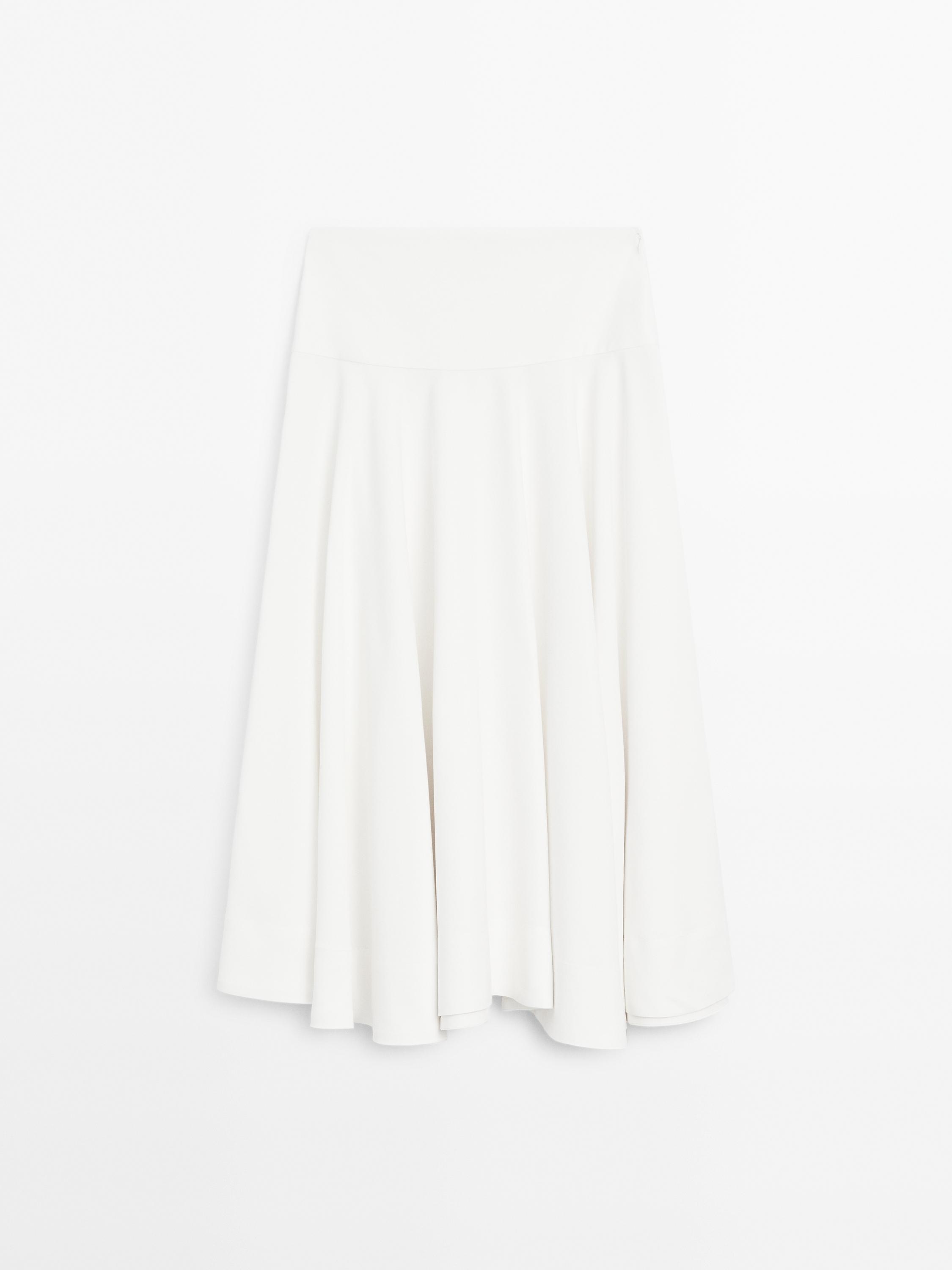 Jupe mi-longue Massimo Dutti Argenté taille XS International en Viscose - 53678170 Jupe mi-longue Massimo Dutti Argenté taille XS International en Viscose - 53678170