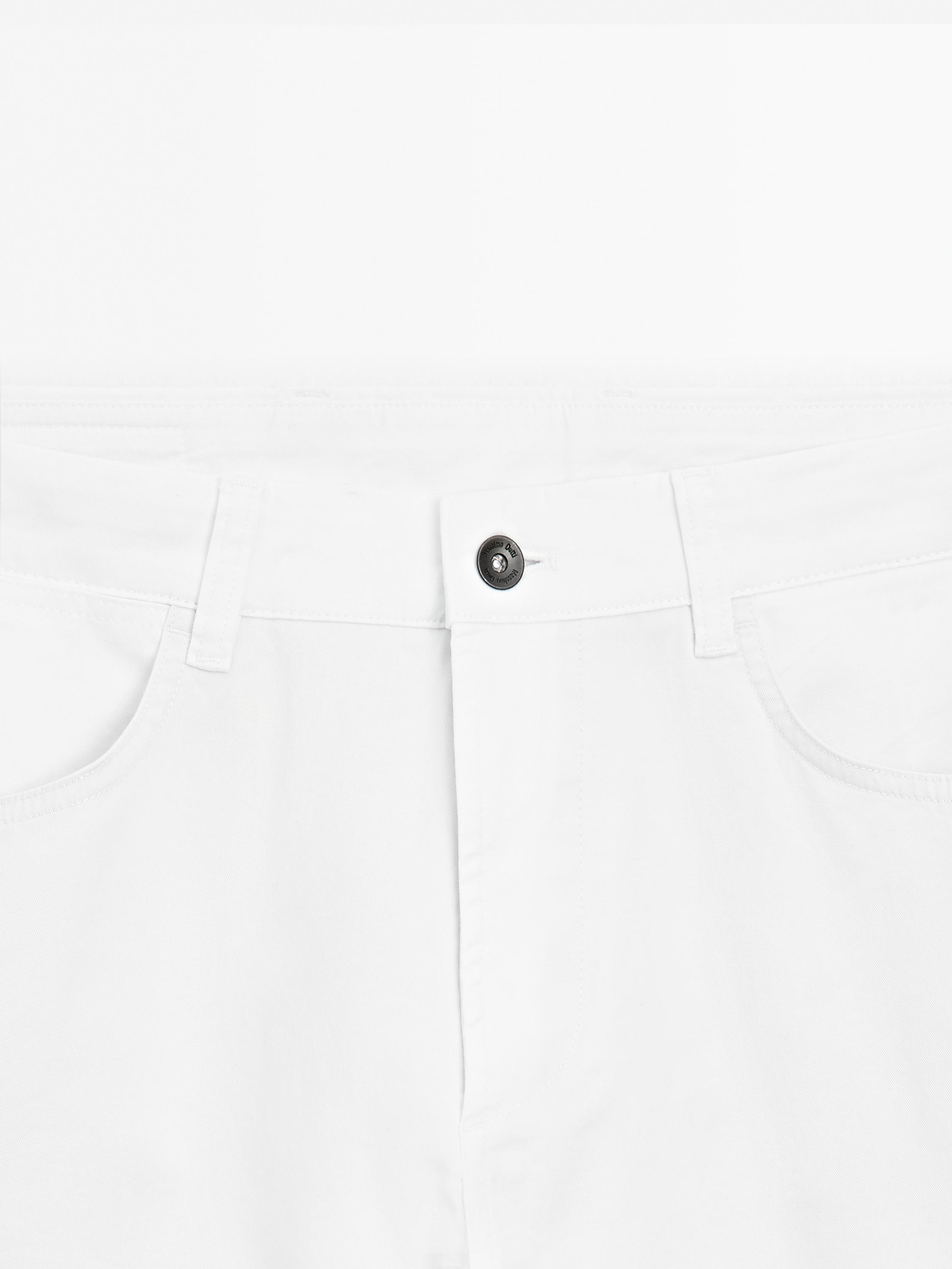 Slim-fit lightweight textured weave denim trousers
