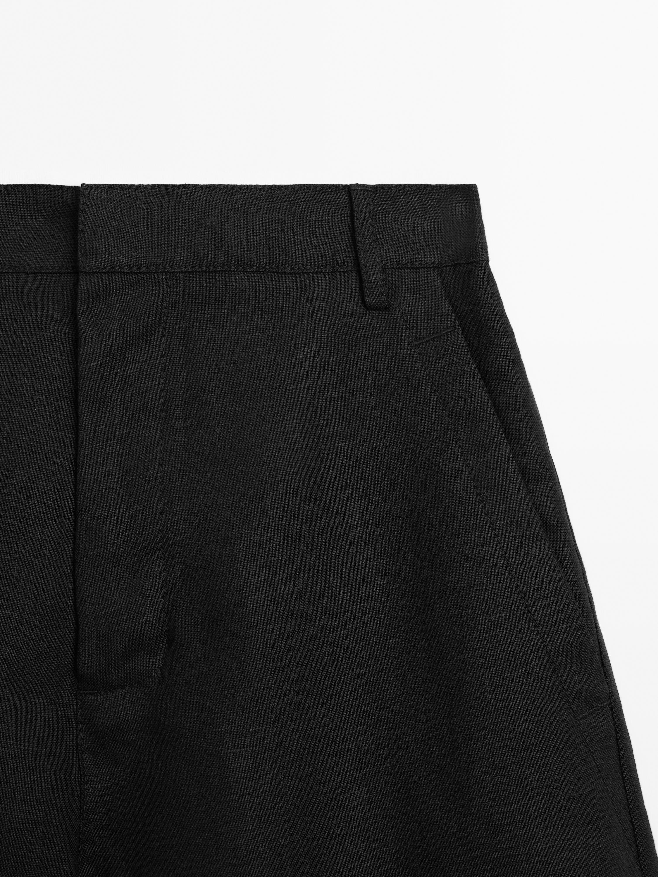 Bermuda corta 100% lino