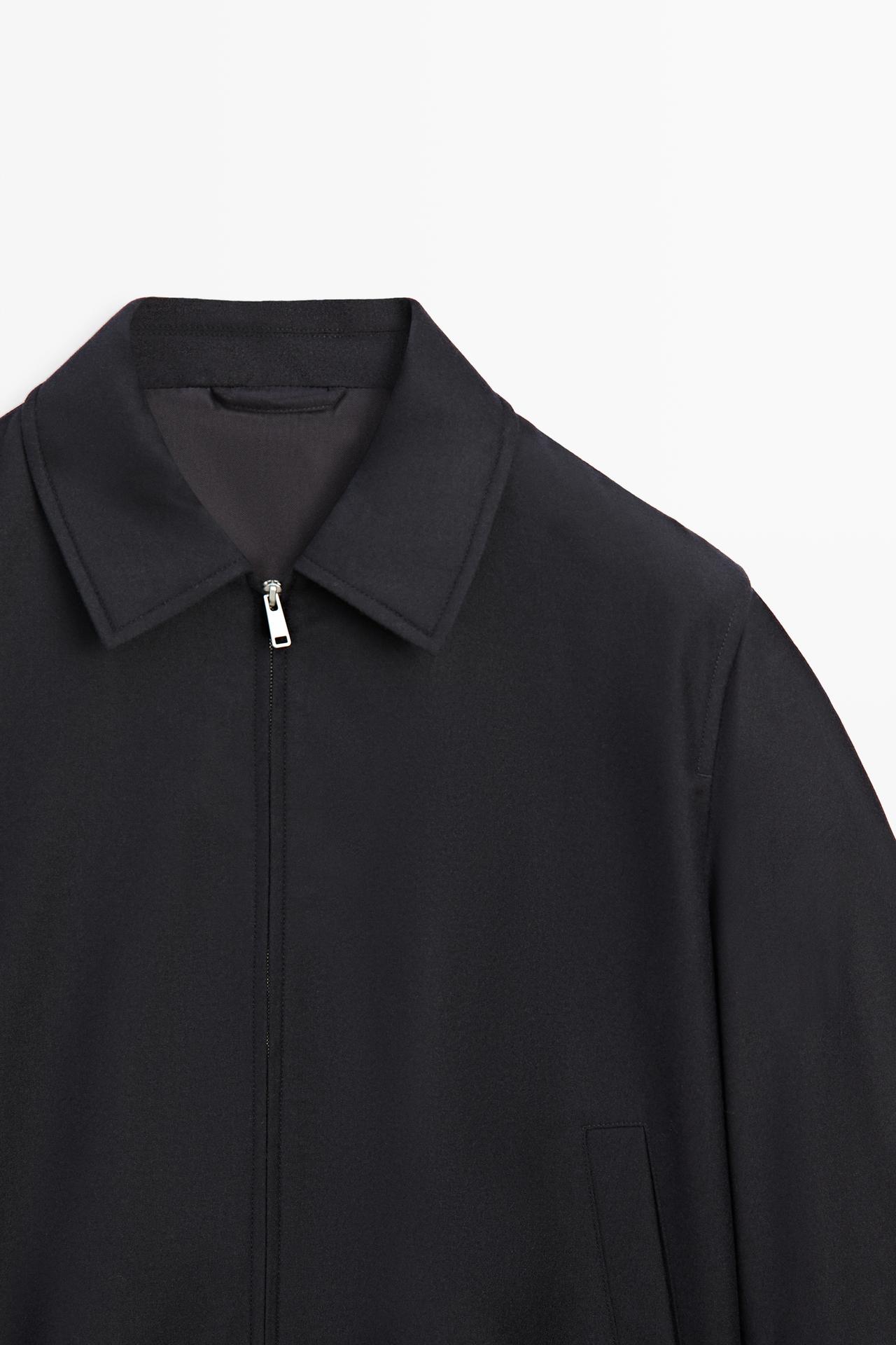 100% wool total look bomber jacket — DEEP BLUE