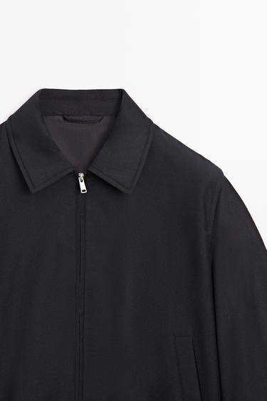 100% wool total look bomber jacket — DEEP BLUE 4
