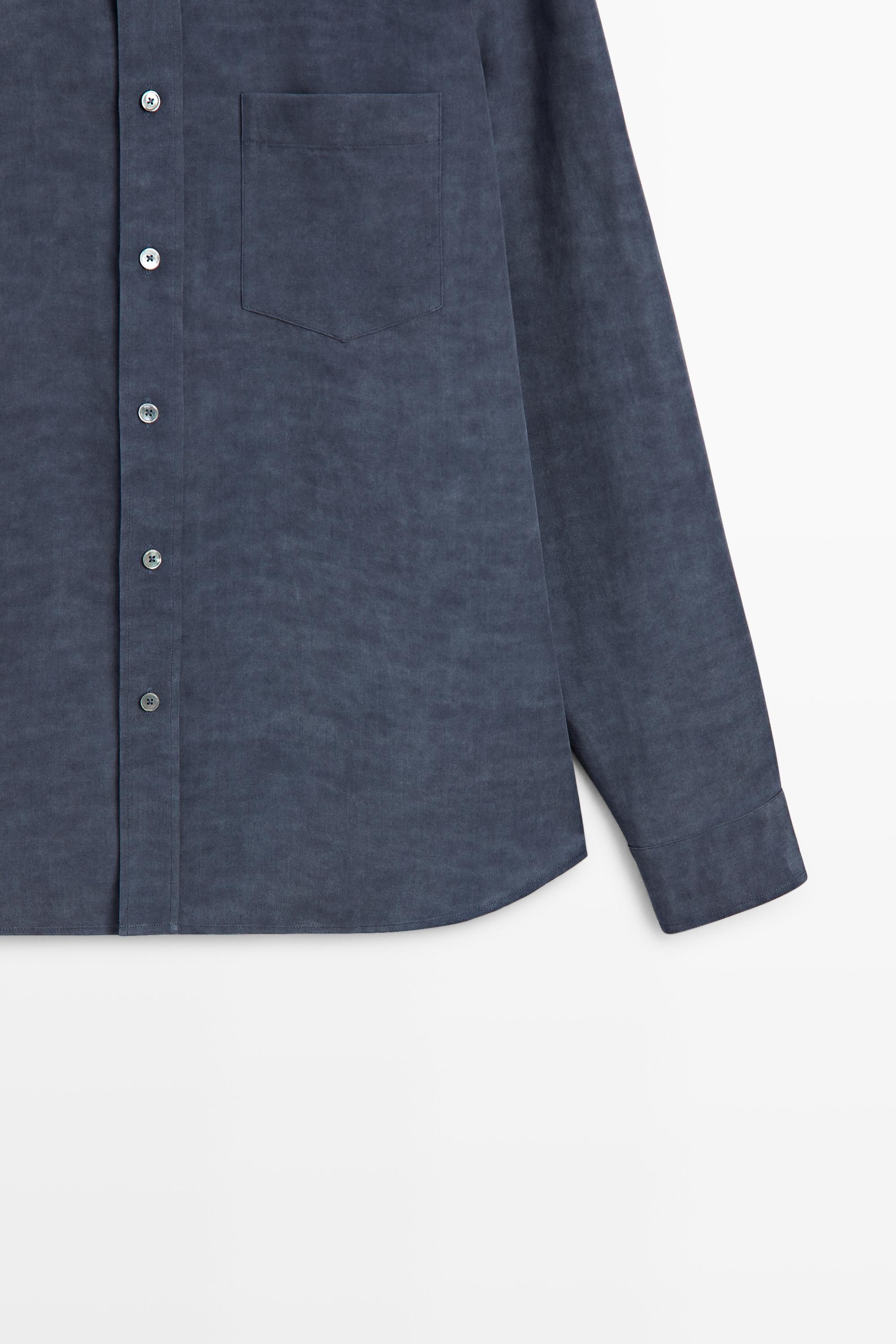 Regular fit shirt with pocket detail — INK BLUE