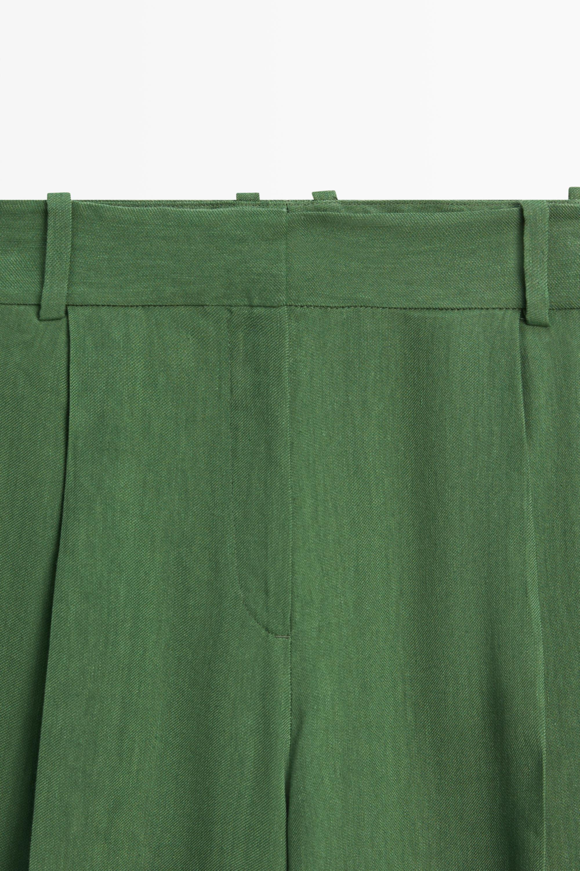 Flowing total look pants — BLUISH GREEN