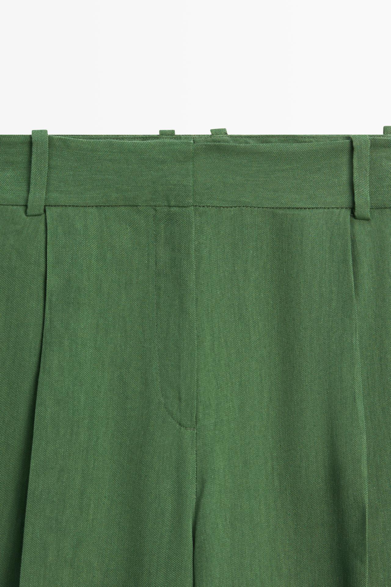 Flowing total look pants — BLUISH GREEN