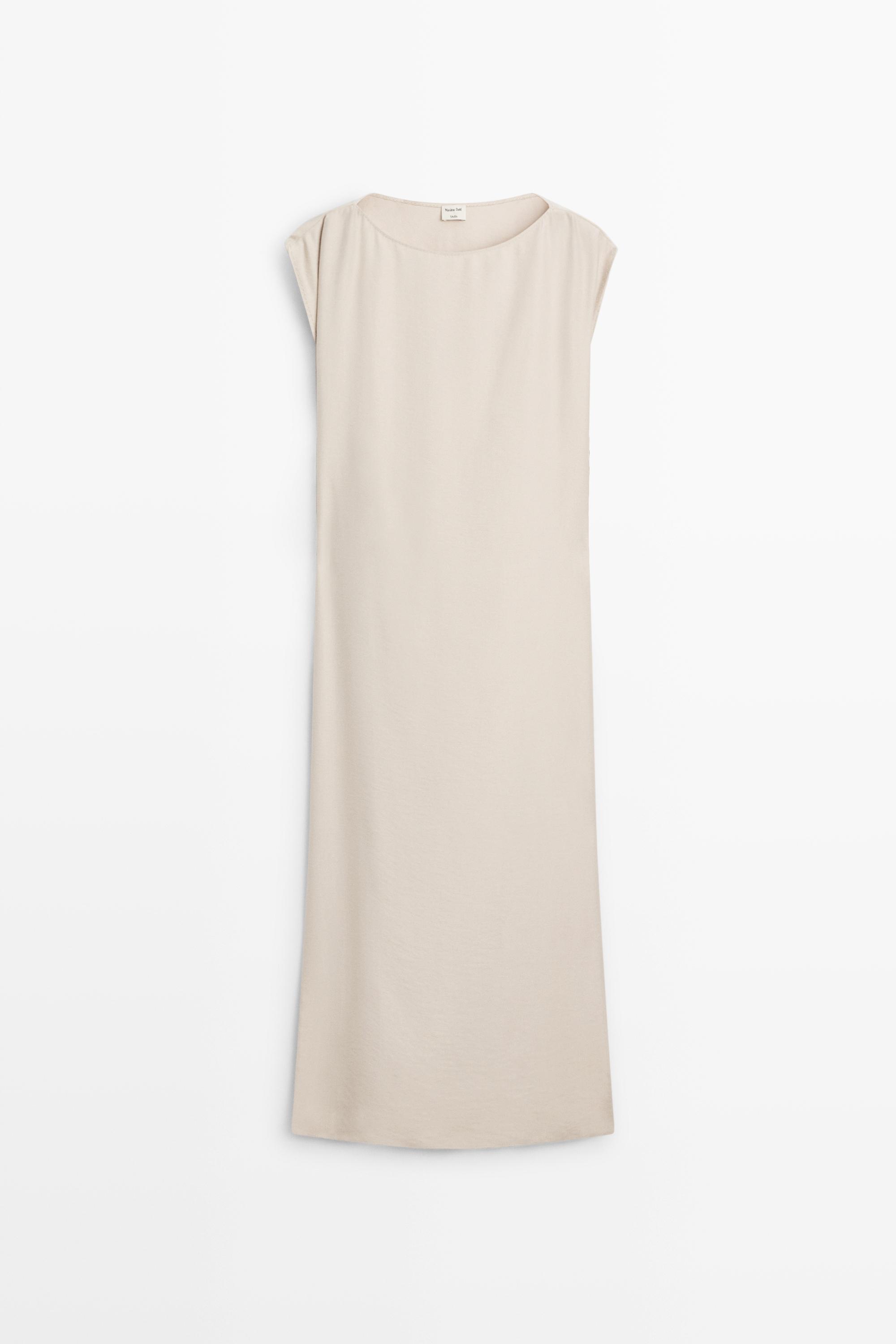 Asymmetrical drape detail dress - STUDIO