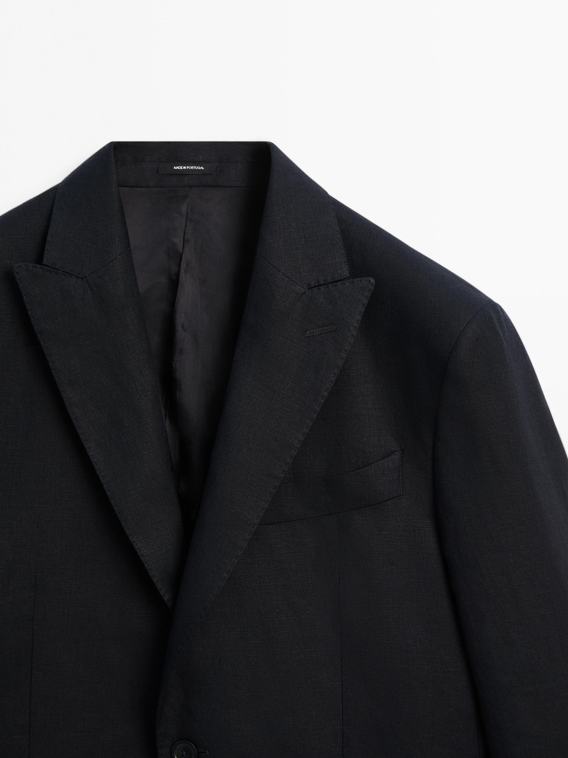 100% linen suit blazer