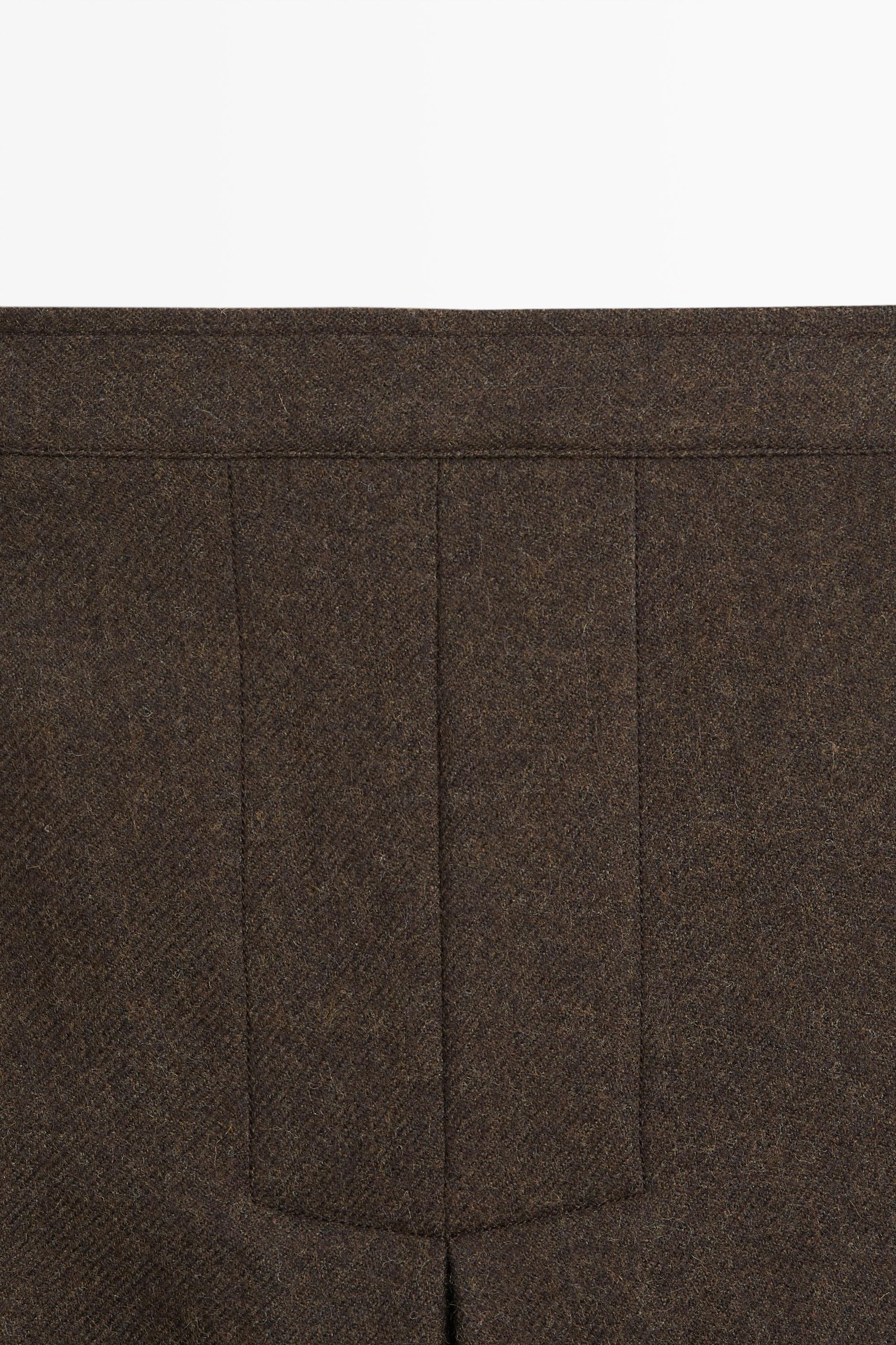 Massimo Dutti Yırtmaç detaylı midi etek görsel 6