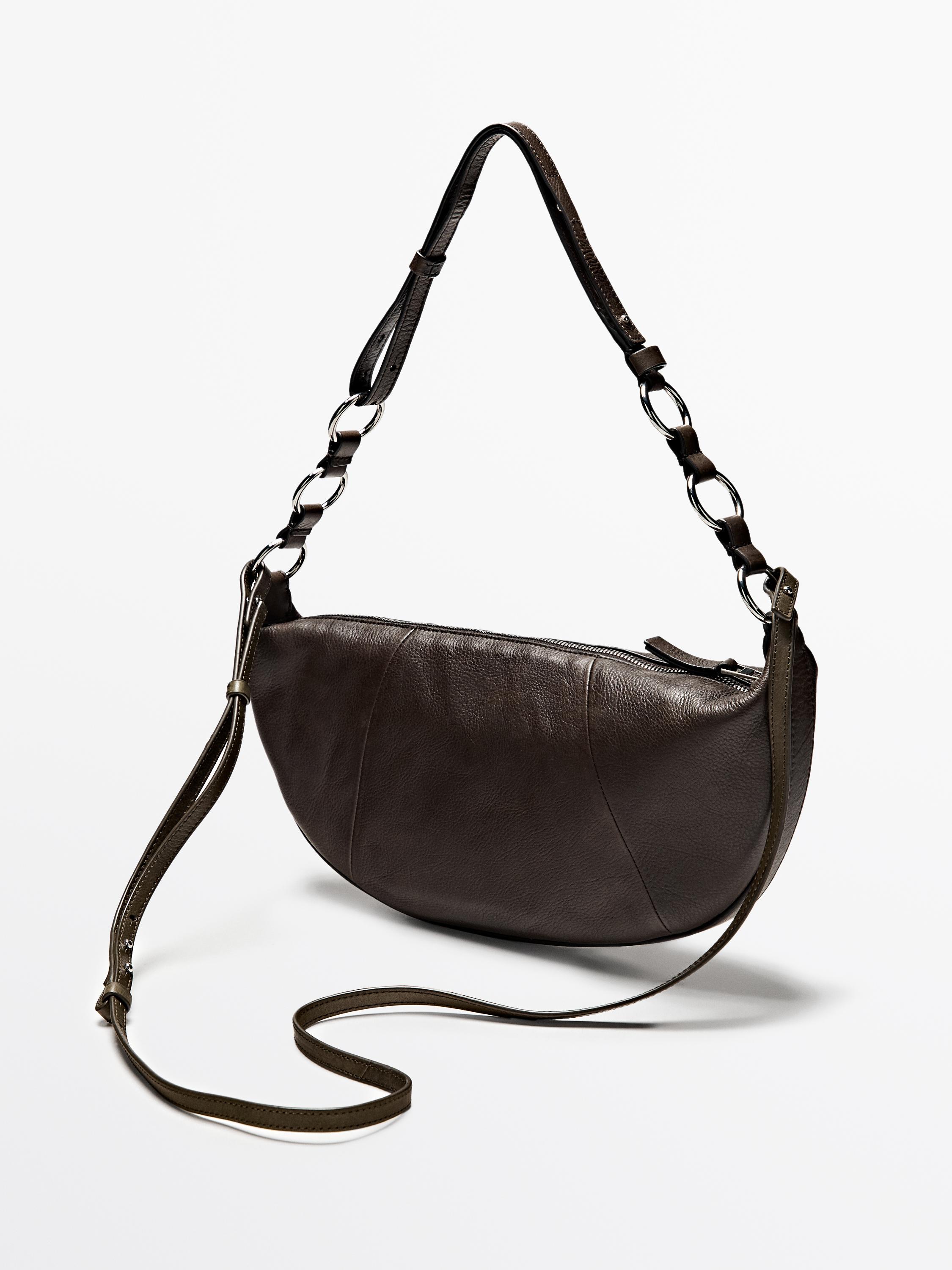 Small nappa leather bag — BROWN