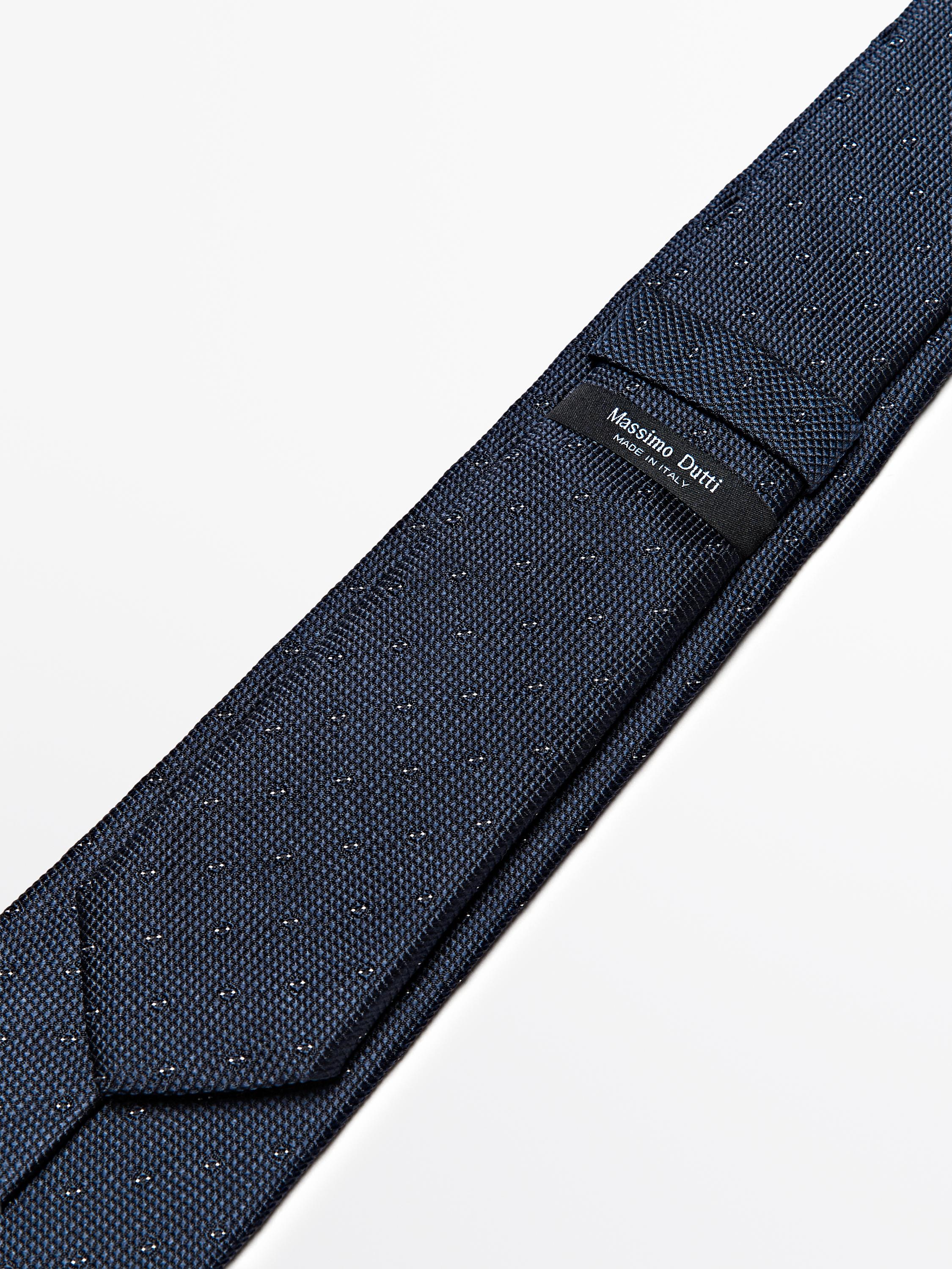 100% silk tie — NAVY BLUE