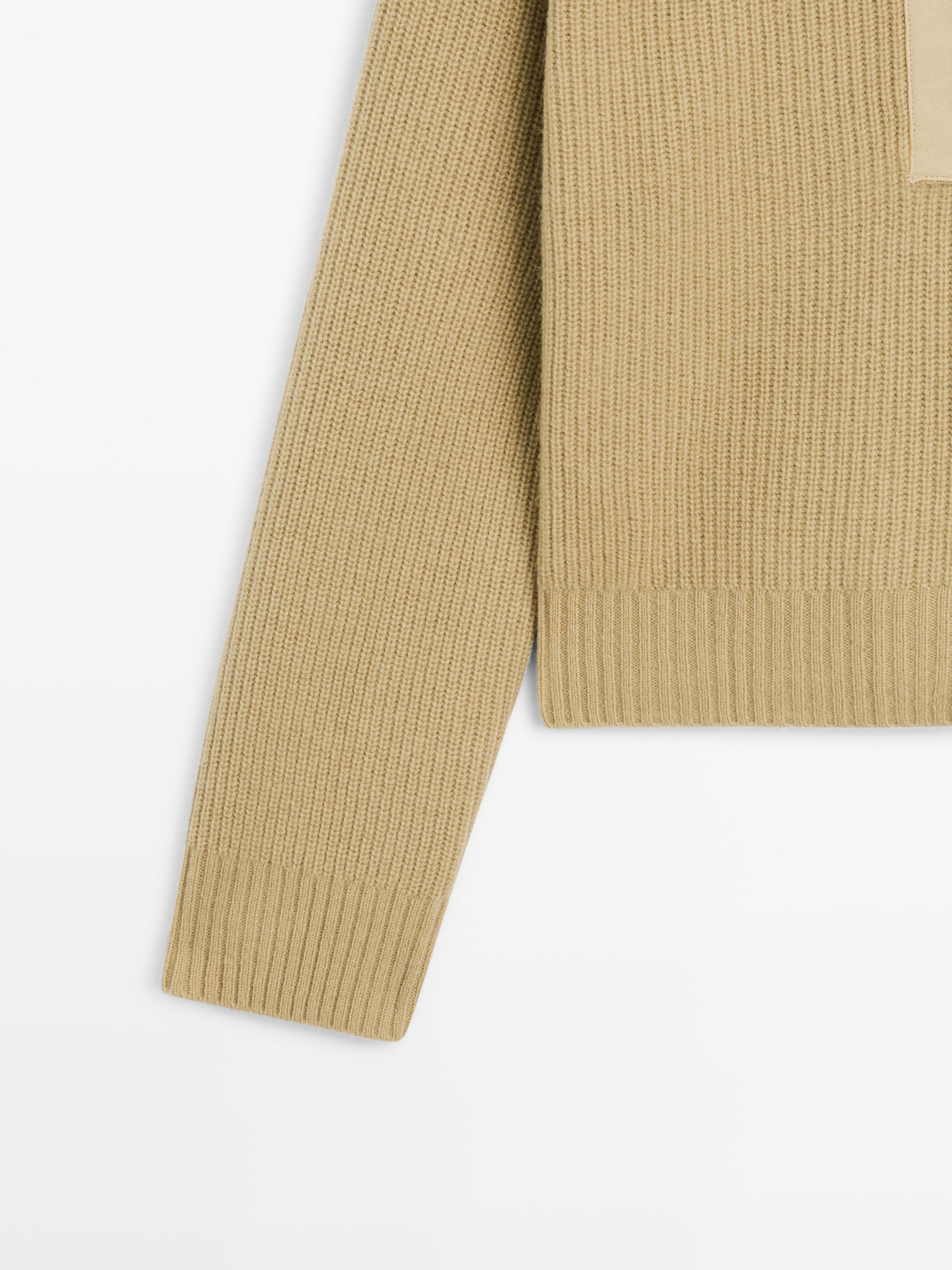 Wool blend knit sweater — MUSTARD YELLOW